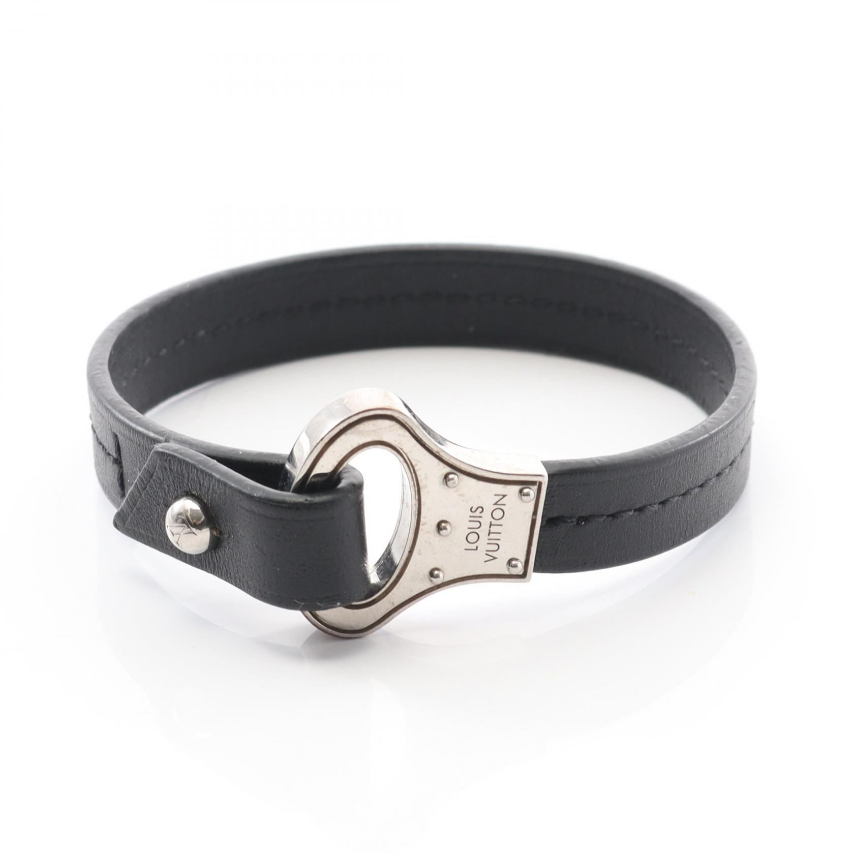 ルイ・ヴィトン LOUIS VUITTON ブラスレ アーカイブ ブレスレット アクセサリー レザー ステンレススチール メンズ ブラック系 / シルバー系 M6290 【中古】