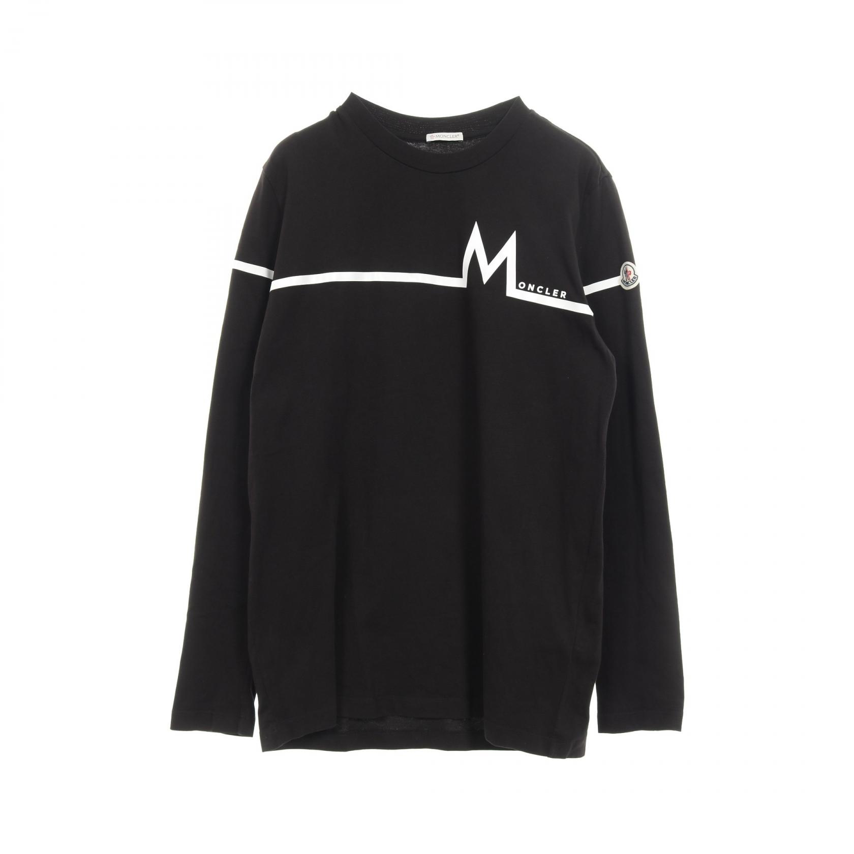 モンクレール MONCLER カットソー 衣料品 トップス コットン メンズ ブラック系 / ホワイト系 【中古】