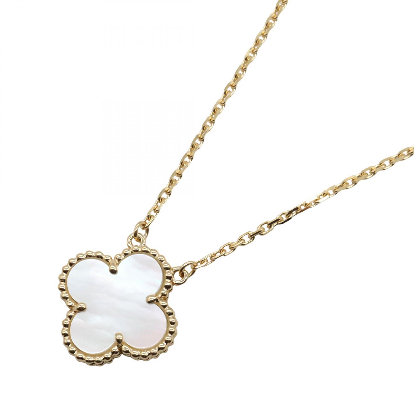 【15%OFFクーポン 7/26 9:59〆】ヴァンクリーフ&アーペル Van Cleef & Arpels ヴィンテージアルハンブラ ネックレス ネックレス ジュエリー K18(イエローゴールド) マザーオブパール レディース ゴールド系 / ホワイト系 VCARA45900 【中古】|Brandoff銀座