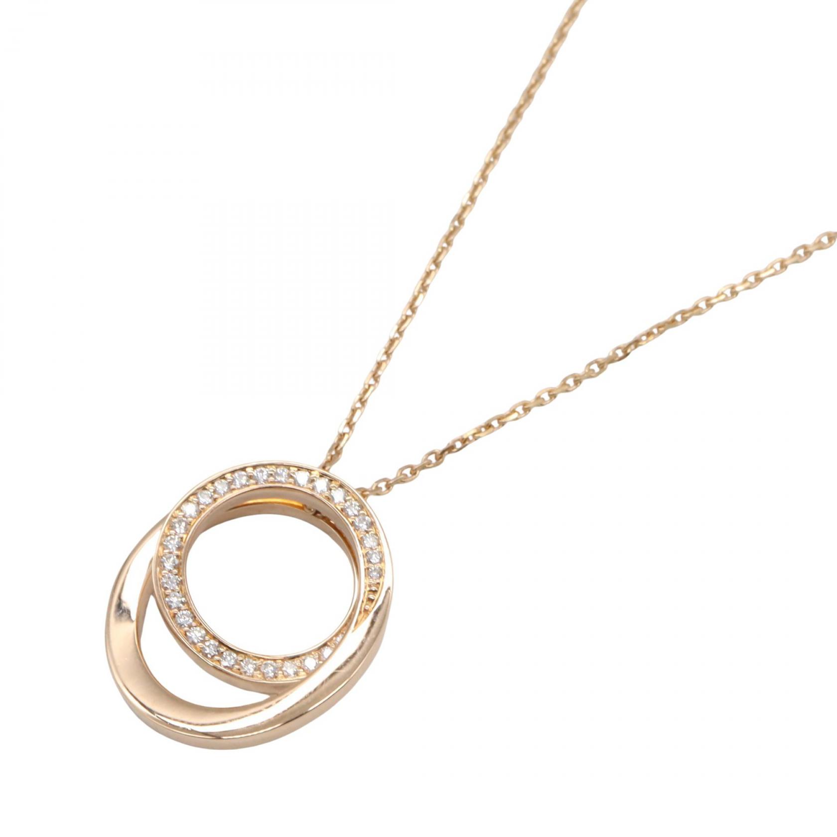 【10%OFFクーポン対象】カルティエ CARTIER エタンセル ダイヤ ネックレス ネックレス ジュエリー K18PG（ピンクゴールド） ダイヤモンド レディース ゴールド系 / クリア系 【中古】