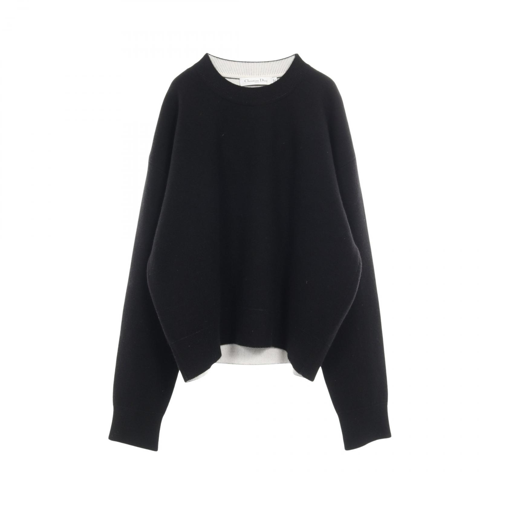 【10%OFFクーポン 7/26 9:59〆】 ディオール Dior J'ADIOR 8 ボクシーセーター ニット 衣料品 トップス カシミヤ レディース ブラック系 【中古】|Brandoff銀座