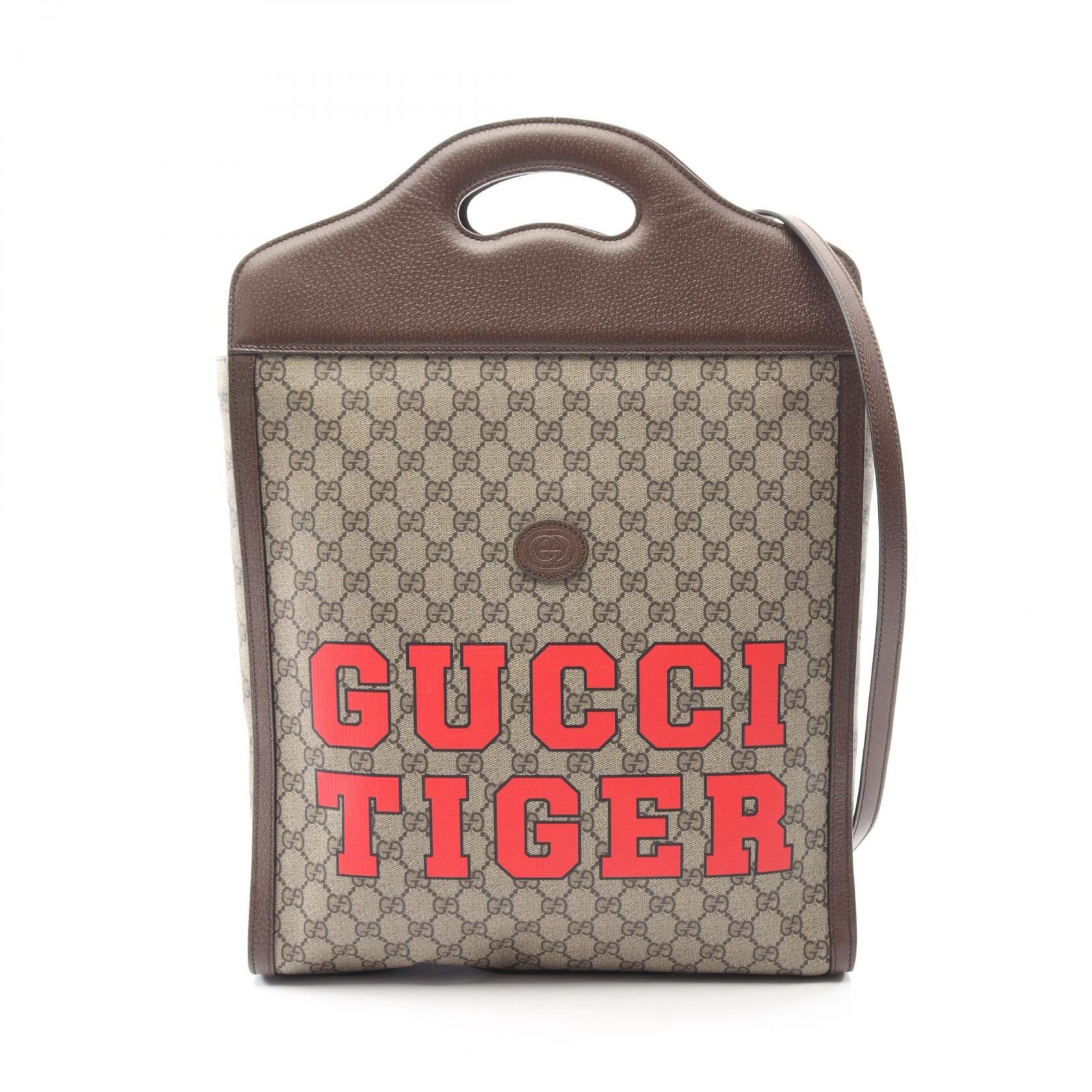 楽天市場】GUCCI グッチ 189669 トートバッグ GGキャンバス xレザー