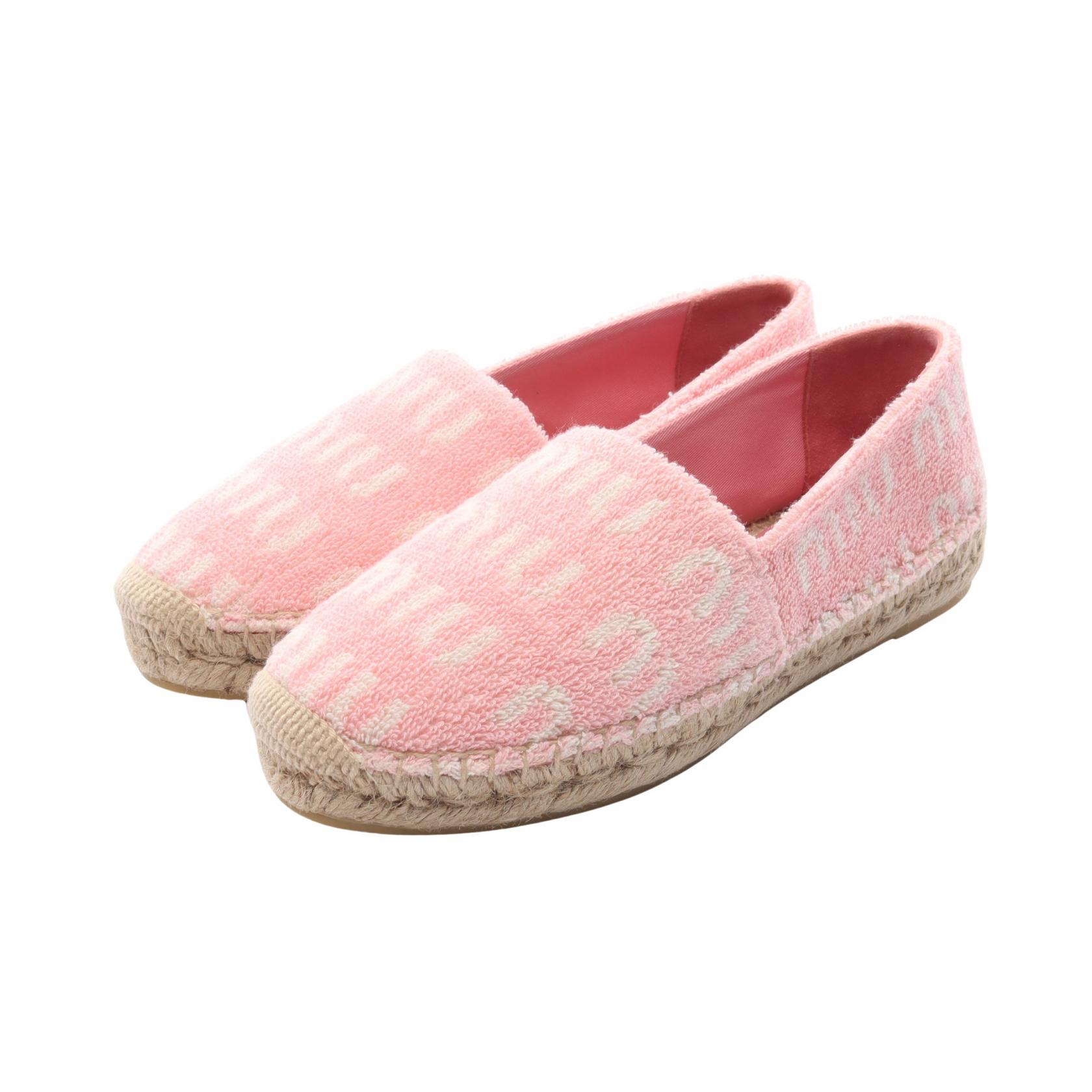 ミュウ ミュウ Miu Miu スリッポン 靴 パイル レディース ピンク系 【中古】