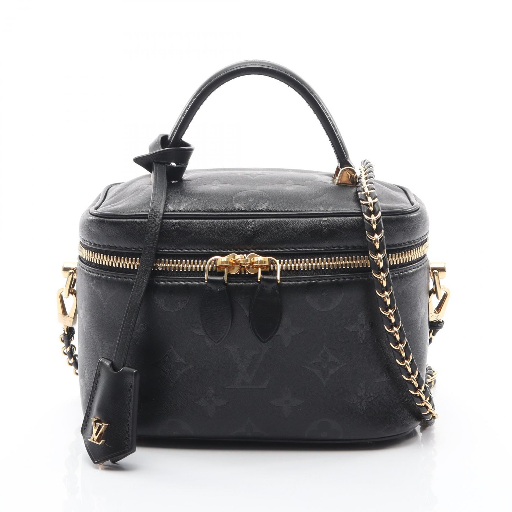 ルイ・ヴィトン LOUIS VUITTON ヴァニティPM モノグラムインク ハンドバッグ バッグ レザー レディース ブラック系 M57118 【中古】