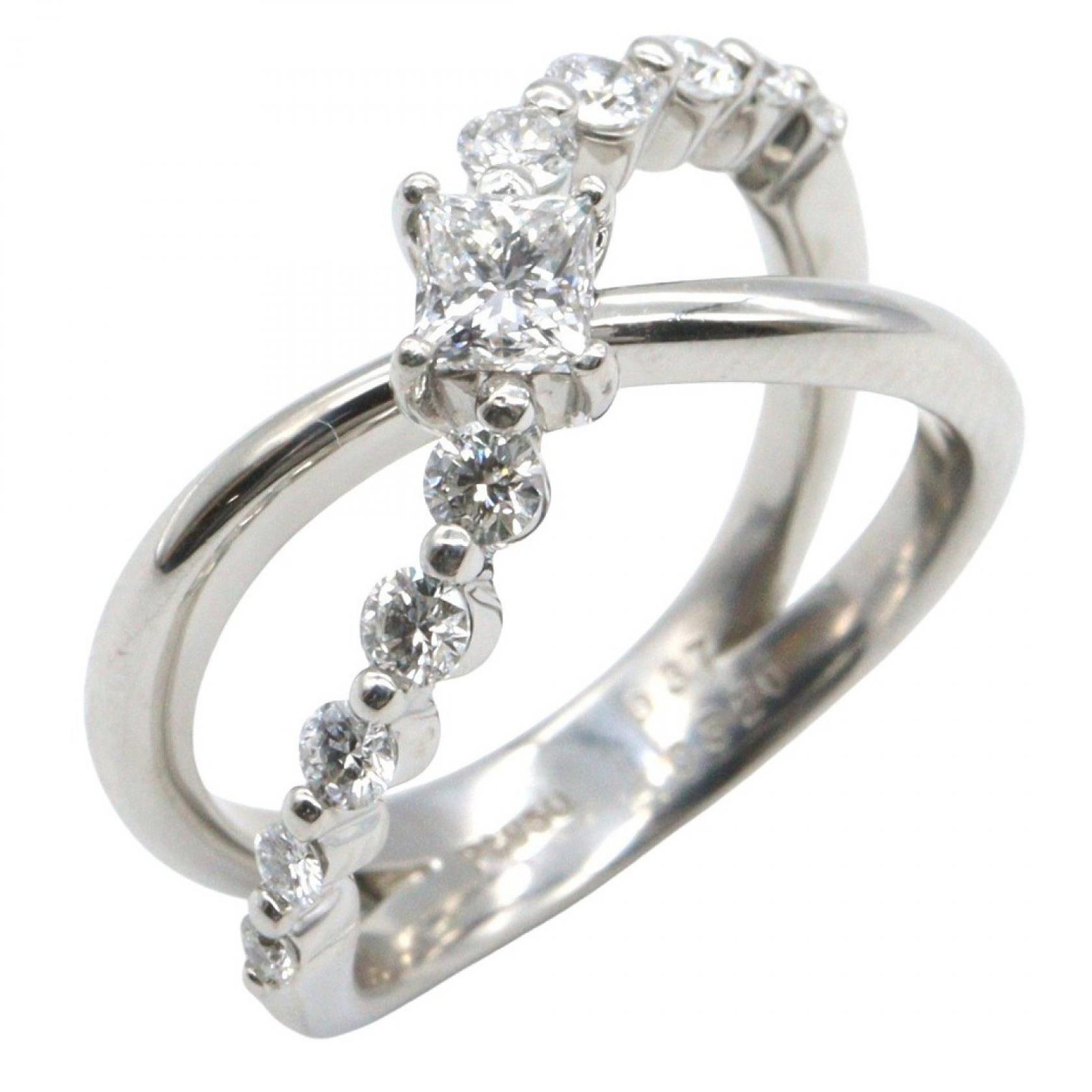 【5%OFFクーポン×ポイント5倍】ジュエリー JEWELRY ダイヤモンド リング リング・指輪 ジュエリー Pt950プラチナ ダイヤモンド レディース シルバー系 / クリア系 ﾀﾞｲﾔ 8g 【中古】