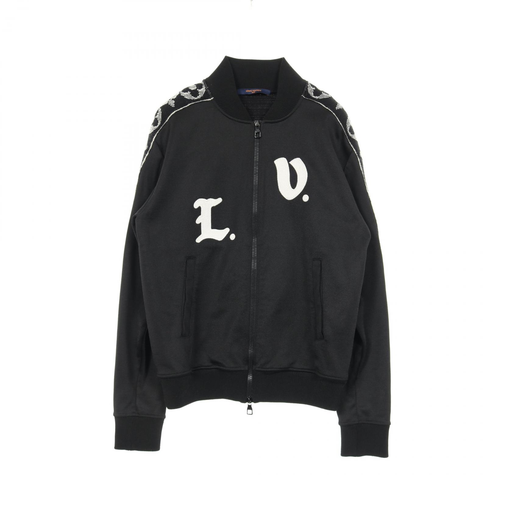 【P5倍×5%OFFクーポン】ルイ・ヴィトン LOUIS VUITTON LVフラワーバンド 衣料品 アウター ポリエステル / コットン メンズ ブラック系 【中古】