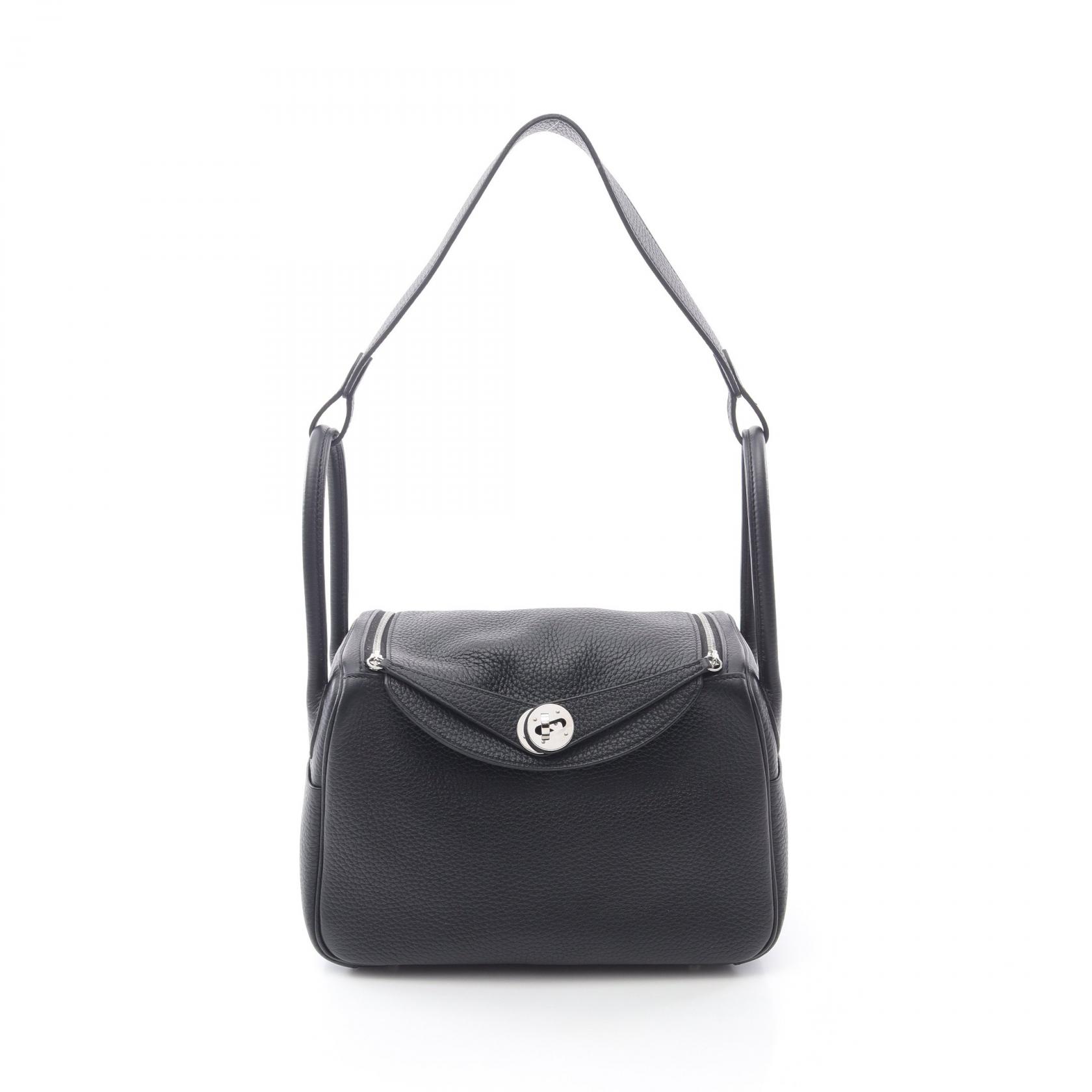 【P5倍×15%OFFクーポン】エルメス HERMES リンディ26 ショルダーバッグ バッグ トリヨンクレマンス トリヨンクレマンス レディース ブラック系 073428CK 【中古】