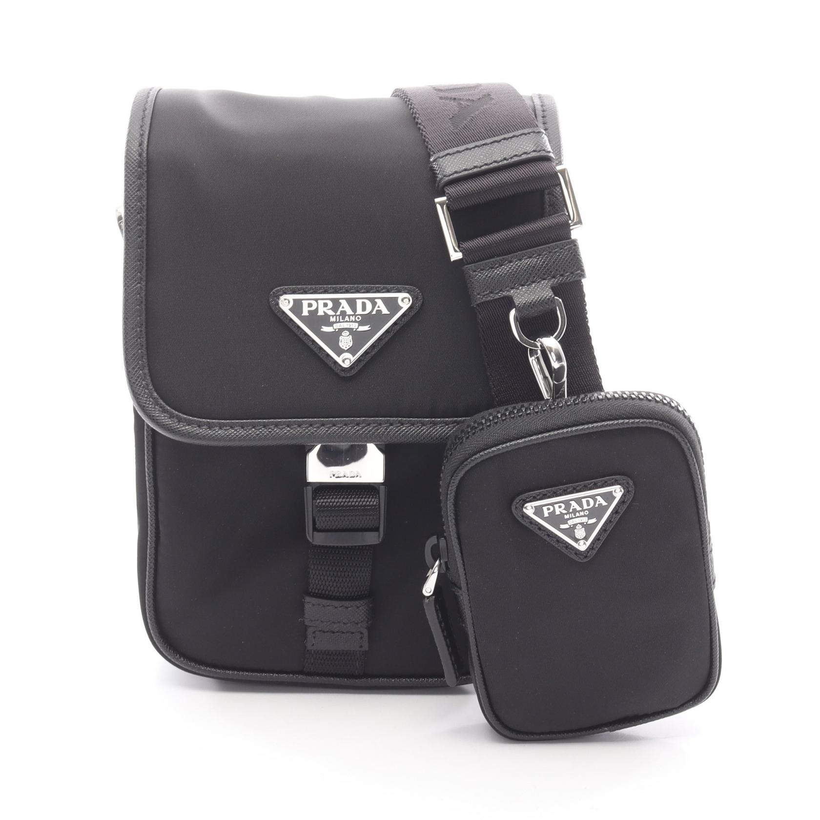 プラダ PRADA TESSUTO+SAFFIANO ショルダーバッグ バッグ ナイロン サフィアーノレザー メンズ レディース ブラック系 2VH1122DMHF0002 【新品】 楽天市場】プラダ PRADA TESSUTO + SAFFIANO ショルダーバッグ バッグ