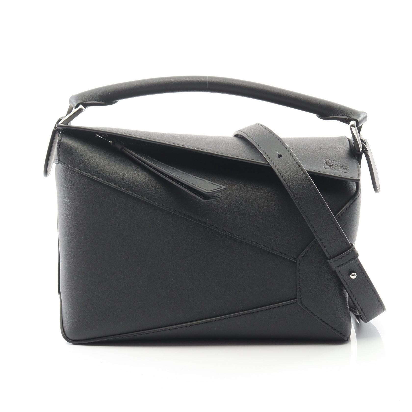 【P5倍×5%OFFクーポン】ロエベ LOEWE パズルバッグ エスプレッソスモール ハンドバッグ バッグ レザー レディース ブラック系 A510P60XAC1100 【新品】