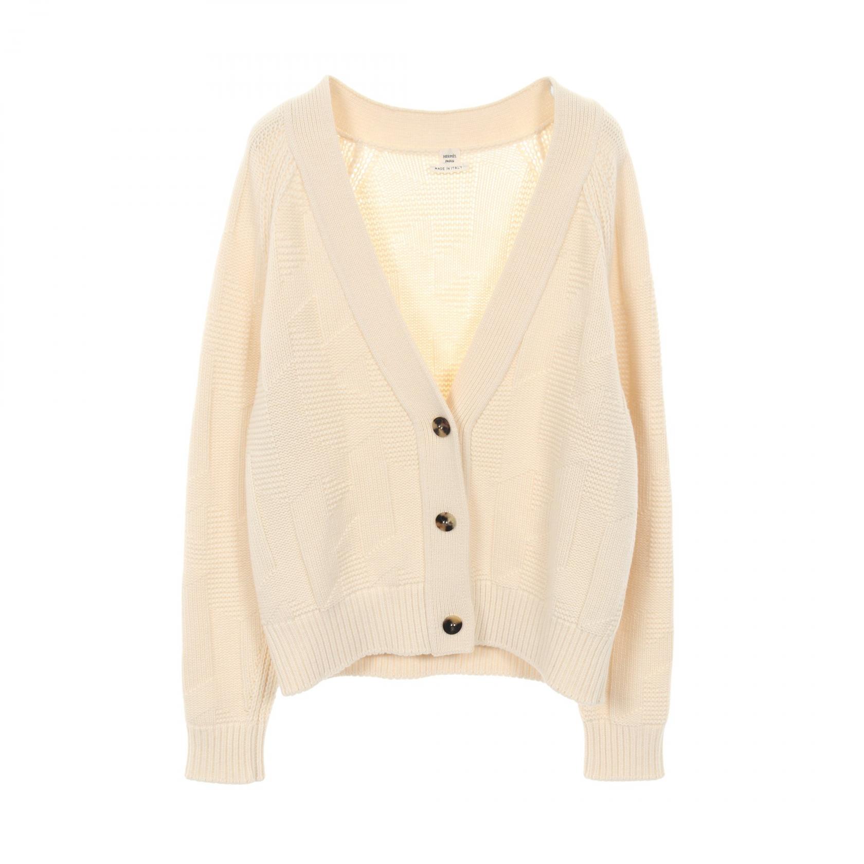 楽天市場】エルメス カーディガン Hモチーフ Vネック レディース