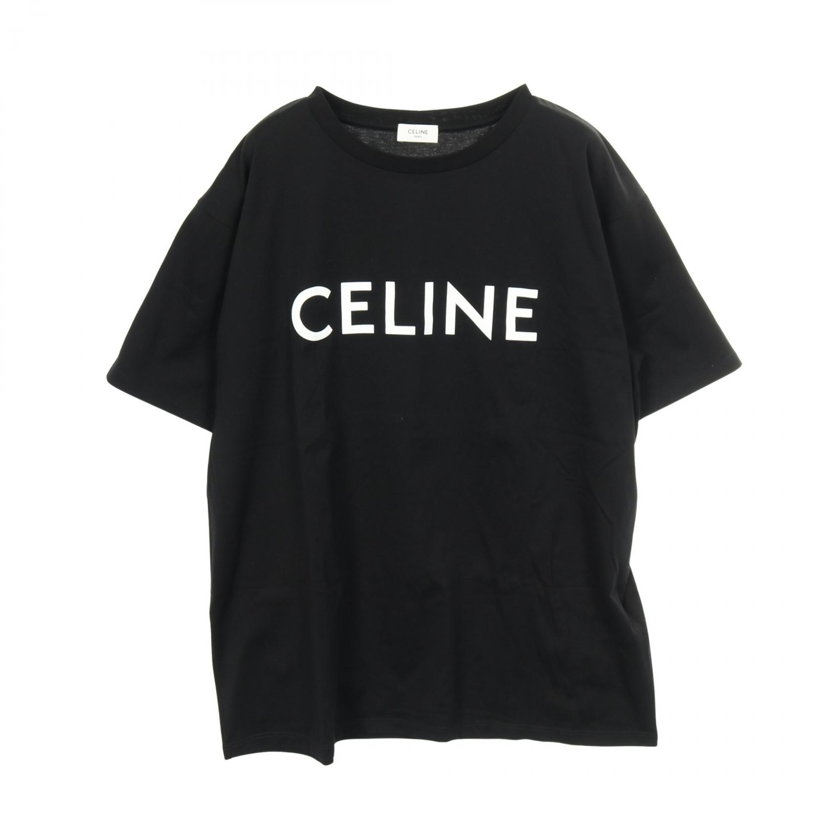 セリーヌ CELINE ルーズ カットソー 衣料品 トップス コットン メンズ ブラック系 2X764671Q 【中古】