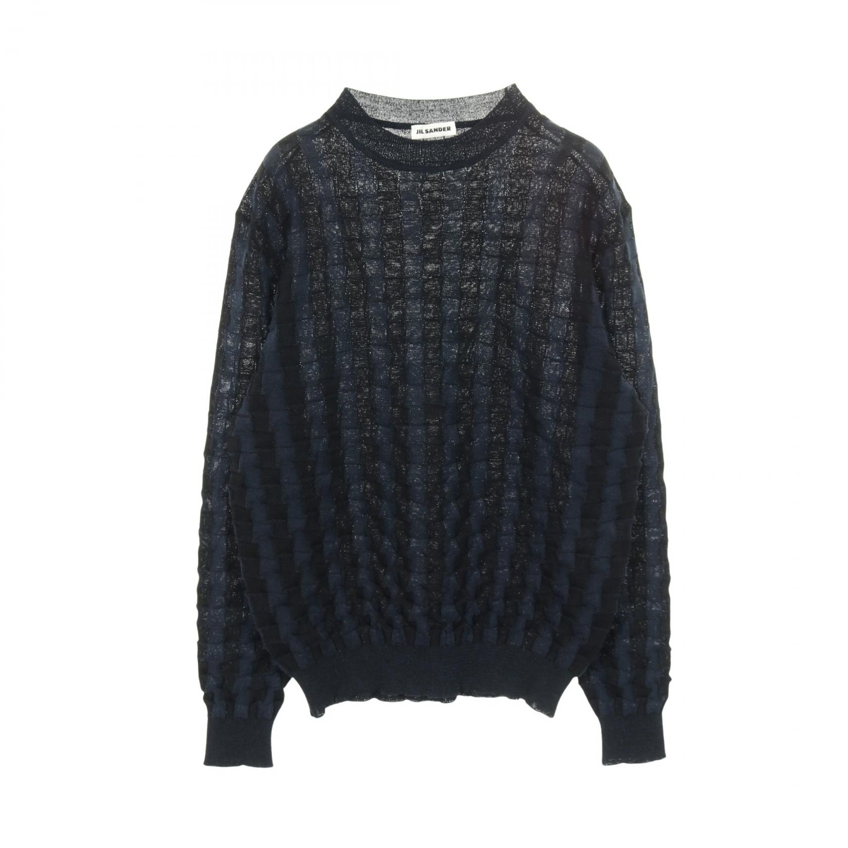 【5%OFFクーポン×ポイント5倍】ジルサンダー JIL SANDER ニット 衣料品 トップス ウール ポリエステル メンズ ネイビー系 / ブラック系 JSMQ751029 【中古】