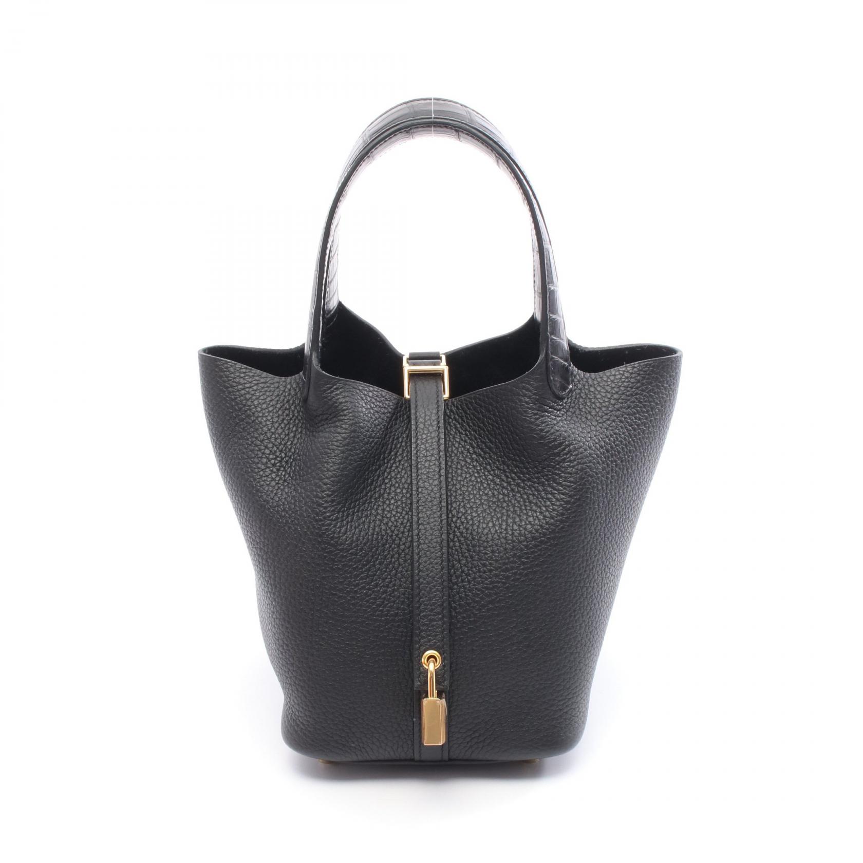 エルメス HERMES ピコタンロック タッチPM ハンドバッグ バッグ トリヨンクレマンス / アリゲーターマット トリヨンクレマンス レディース ブラック系 073582CC 【中古】 528,000円