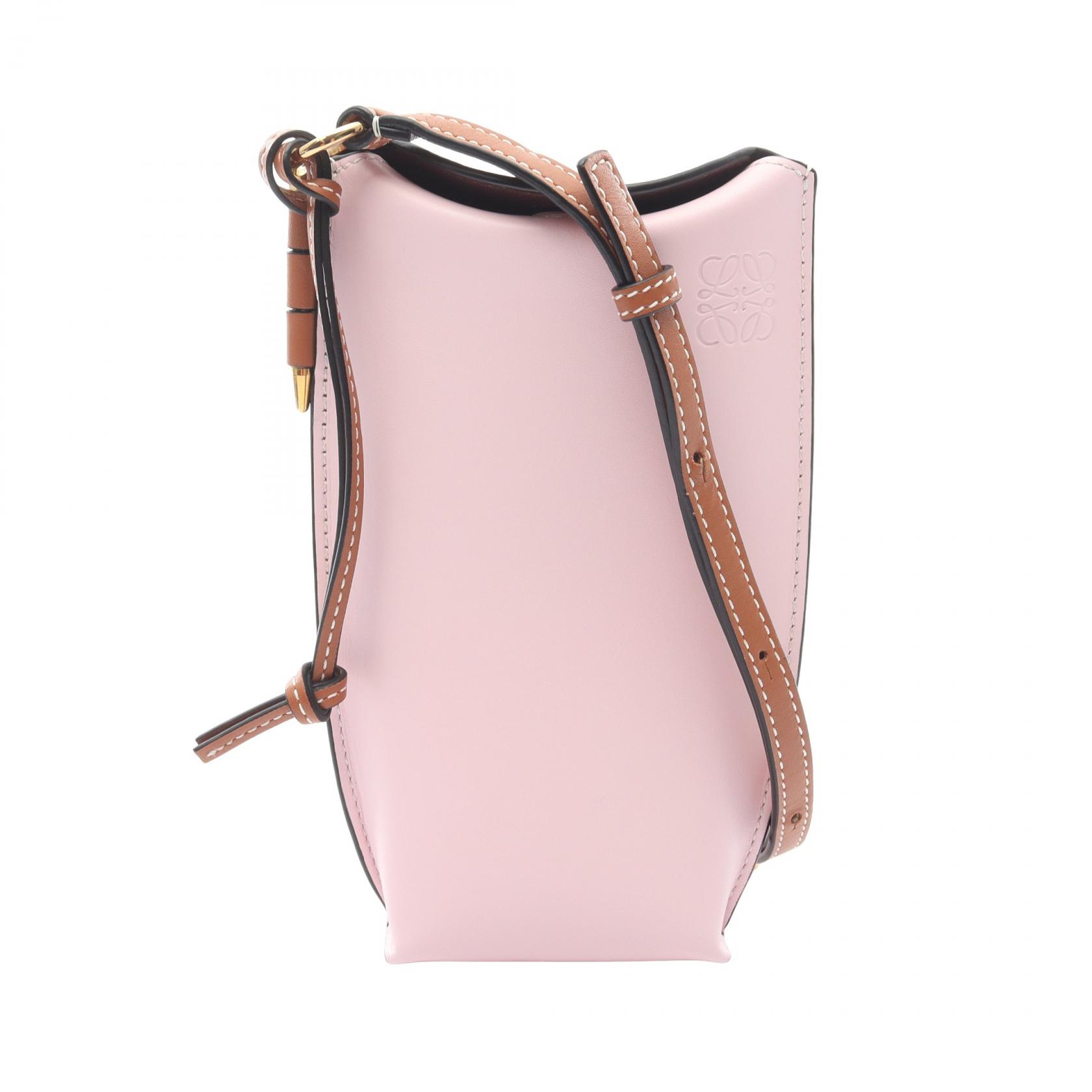 【5千円OFFクーポン対象】ロエベ LOEWE GATE POCKET ゲートポケット ショルダーバッグ バッグ レザー レディース ピンク系 / オレンジ系 / ブラウン系 109.30BZ42 【中古】 42,900円