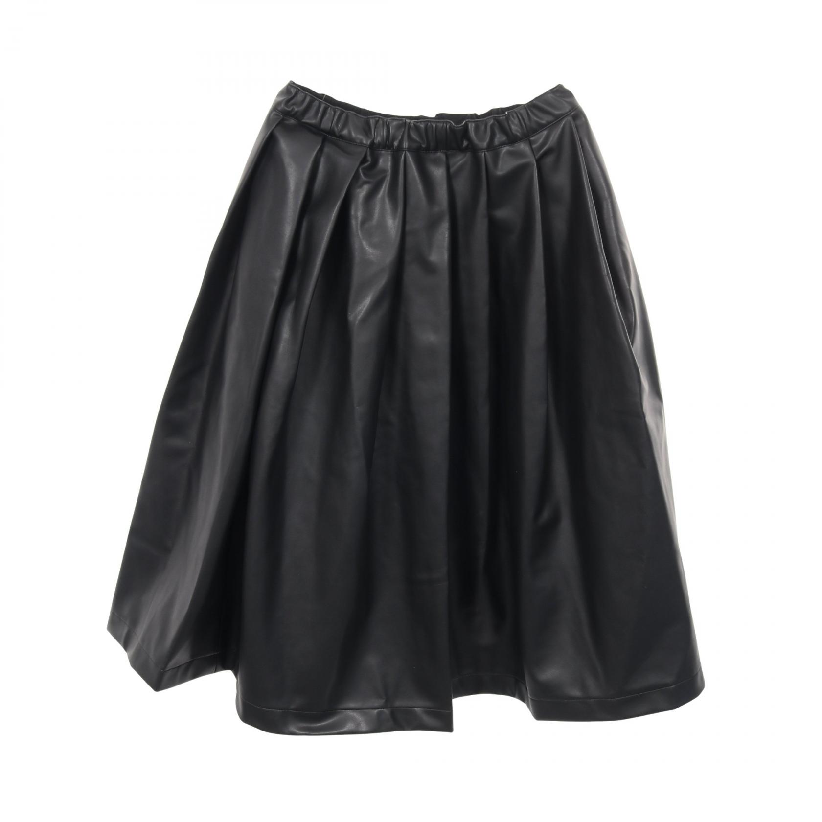 【20%OFFクーポン 7/26 9:59〆】コムデギャルソン COMME des GARCONS フェイクレザー スカート 衣料品 ボトムス ポリウレタン レディース ブラック系 【中古】|Brandoff銀座