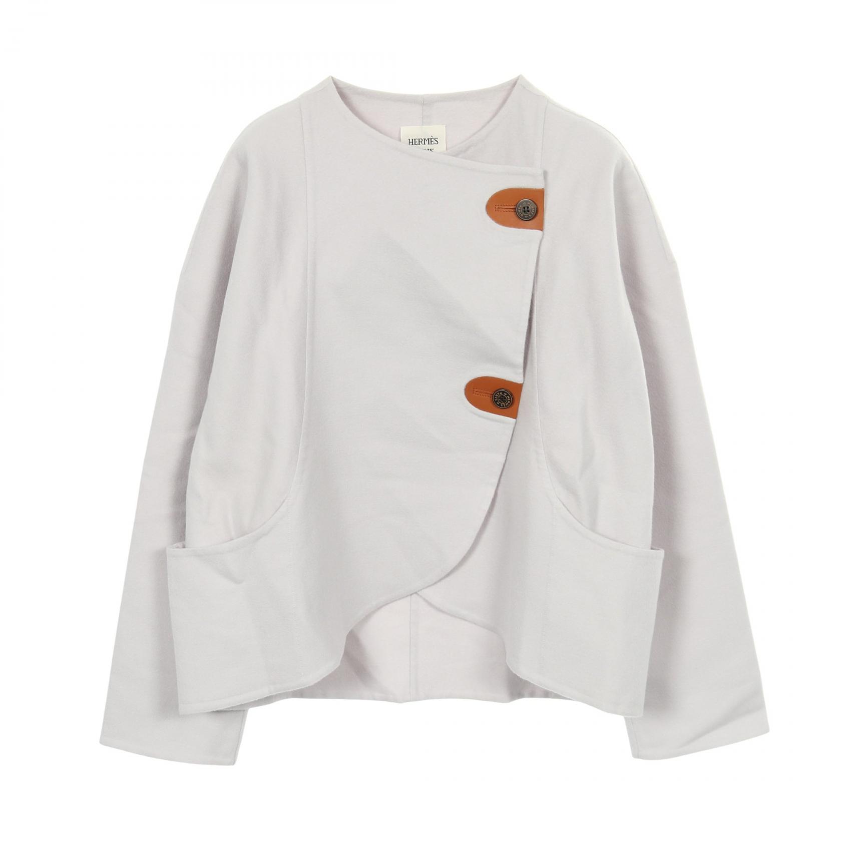 【20%OFFクーポン 7/26 9:59〆】エルメス HERMES セリエボタン 衣料品 アウター カシミヤ レディース グレー系 【中古】|Brandoff銀座