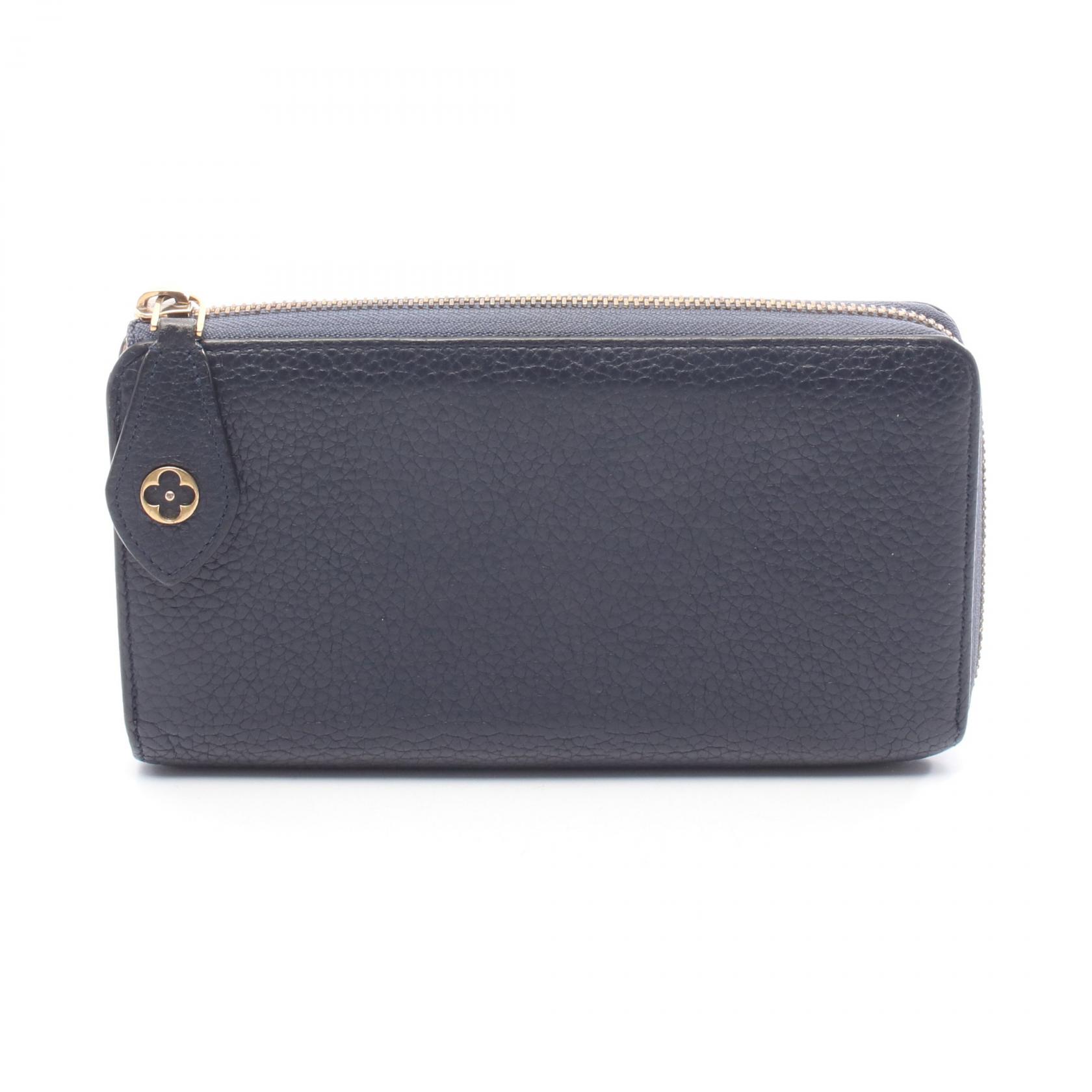 ルイ・ヴィトン LOUIS VUITTON ポルトフォイユ コメット L型ファスナー長財布 財布 レザー トリヨンレザー レディース ネイビー系 M68582 【中古】