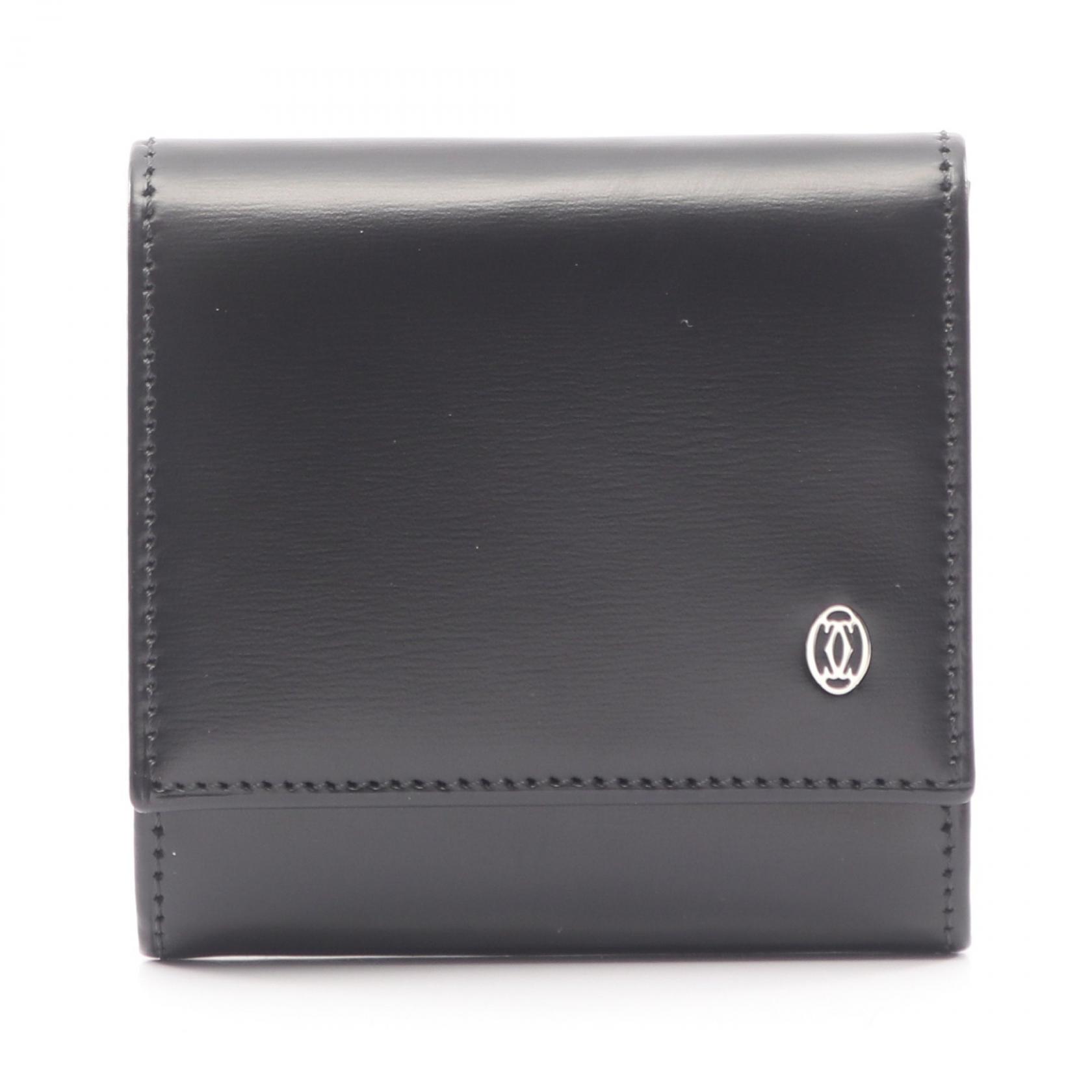 【15%OFFクーポン 7/26 9:59〆】カルティエ CARTIER パシャ コインケース 財布 レザー レディース ブラック系 【中古】|Brandoff銀座