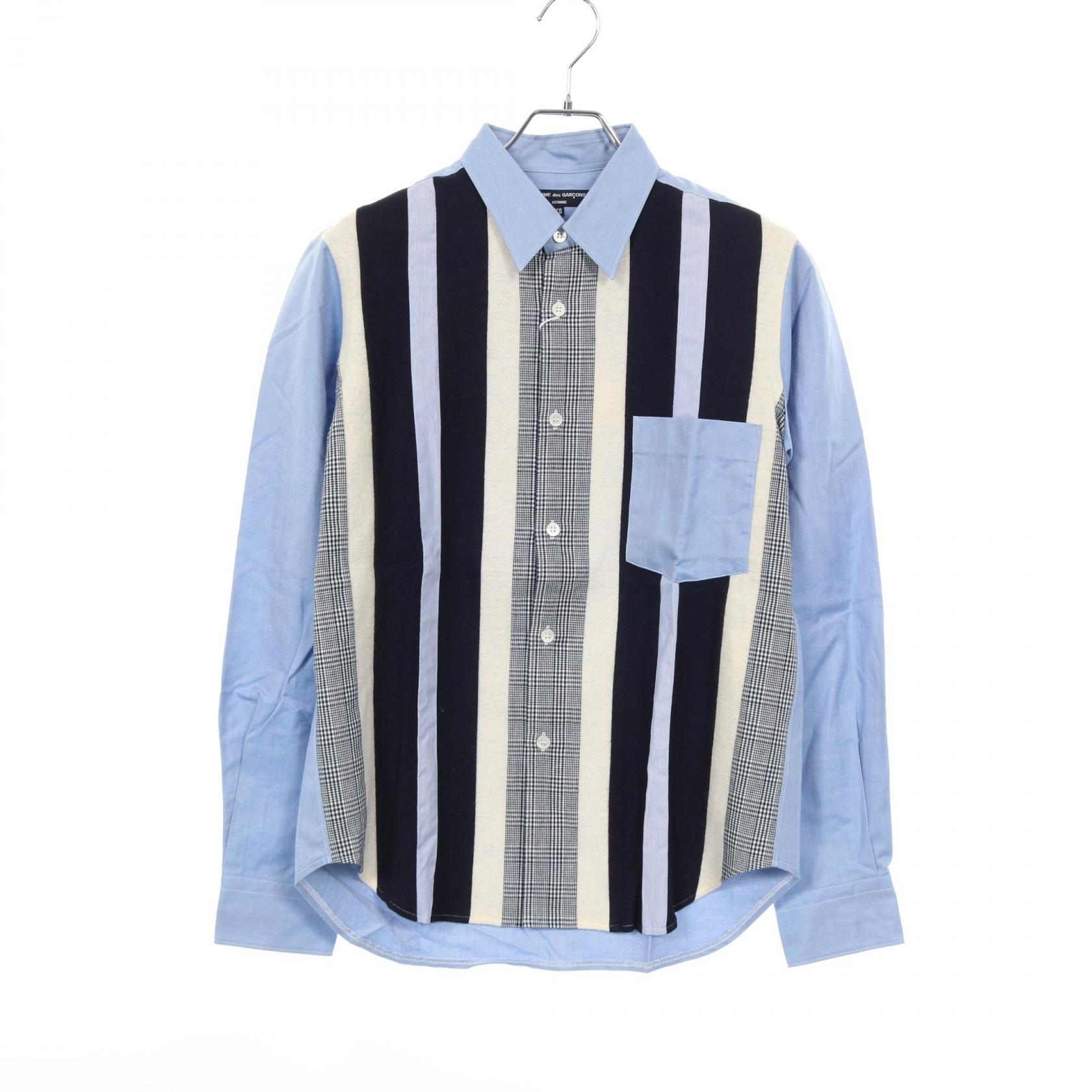 コムデギャルソンオム COMME des GARCONS HOMME 衣料品 トップス コットン ウール メンズ ブルー系 / ネイビー系 / ホワイト系 HF-B052 【中古】