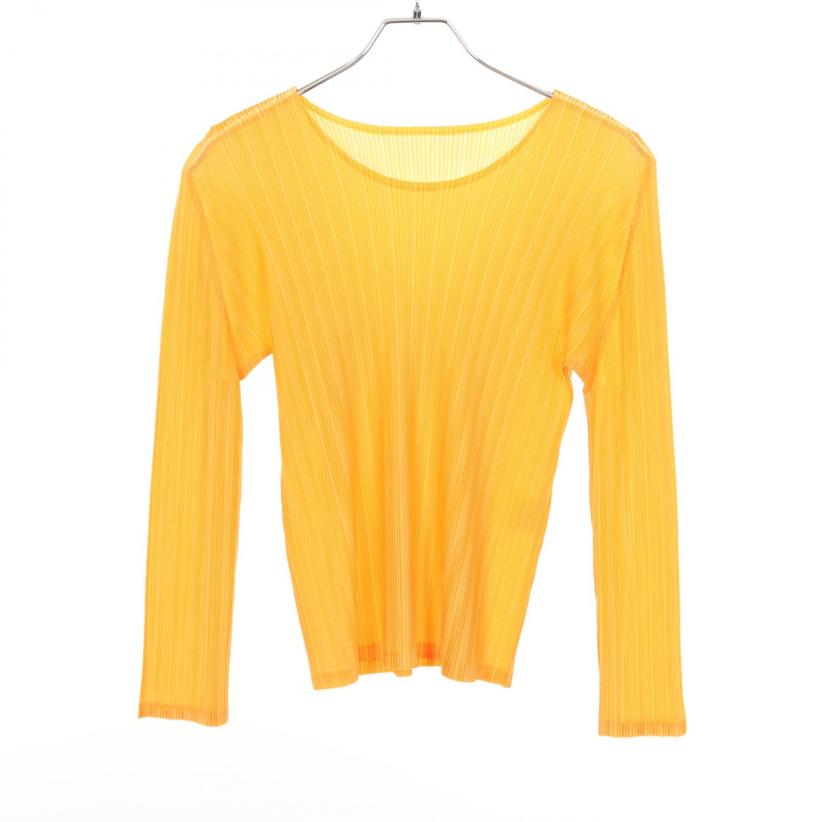 【10%OFFクーポン 7/26 9:59〆】 プリーツプリーズ PLEATS PLEASE プリーツ カットソー 衣料品 トップス ポリエステル レディース オレンジ系 PP51-FK351 【中古】|Brandoff銀座