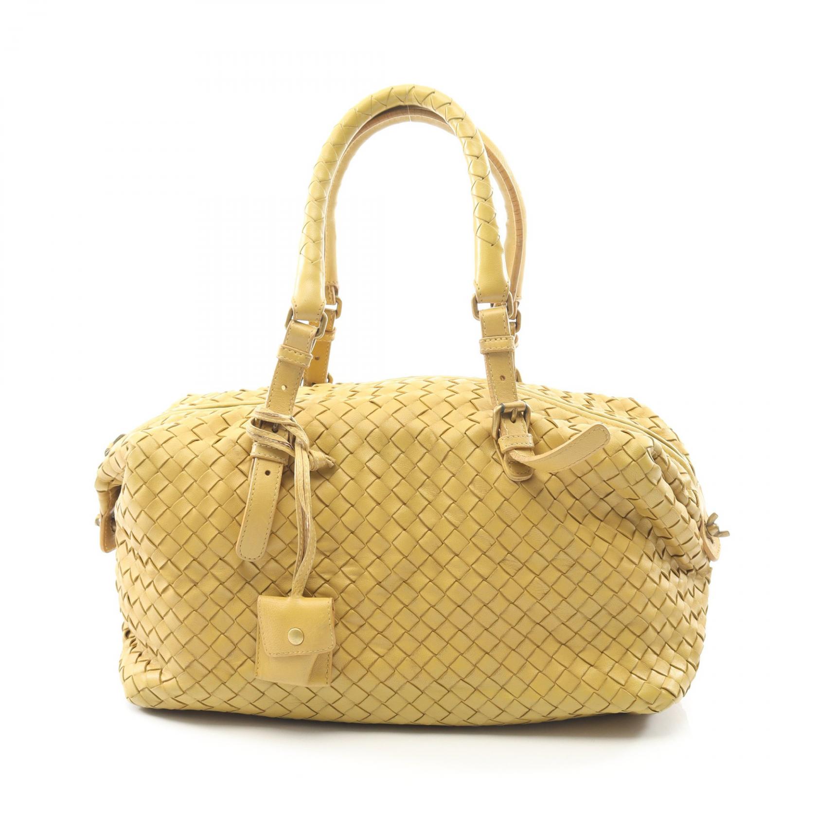 ボッテガヴェネタ BOTTEGA VENETA イントレチャート ハンドバッグ バッグ レザー レディース ブラウン系 173398 【中古】