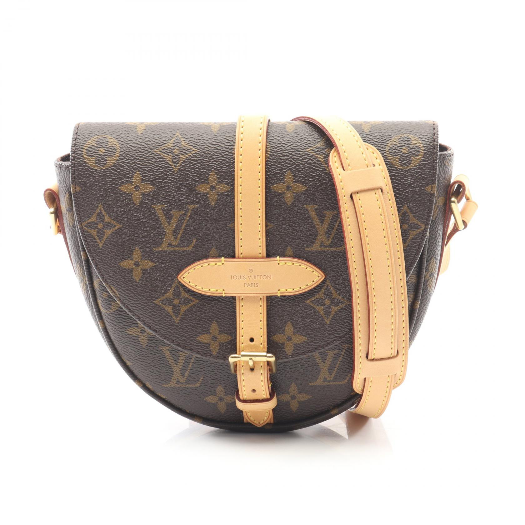【2万円OFFクーポン対象】ルイ・ヴィトン LOUIS VUITTON シャンティPM ショルダーバッグ バッグ PVCコーティングキャンバス レザー モノグラム レディース ブラウン系 M40646 【中古】