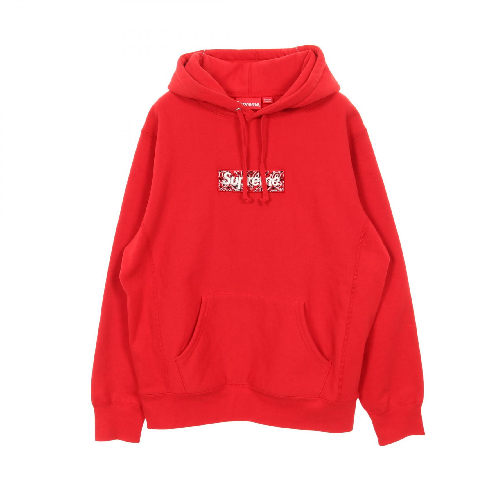 【20%OFFクーポン 7/26 9:59〆】シュプリーム Supreme Bandana Box Logo Hooded Sweatshirt パーカー 衣料品 トップス コットン メンズ レッド系 【中古】|Brandoff銀座