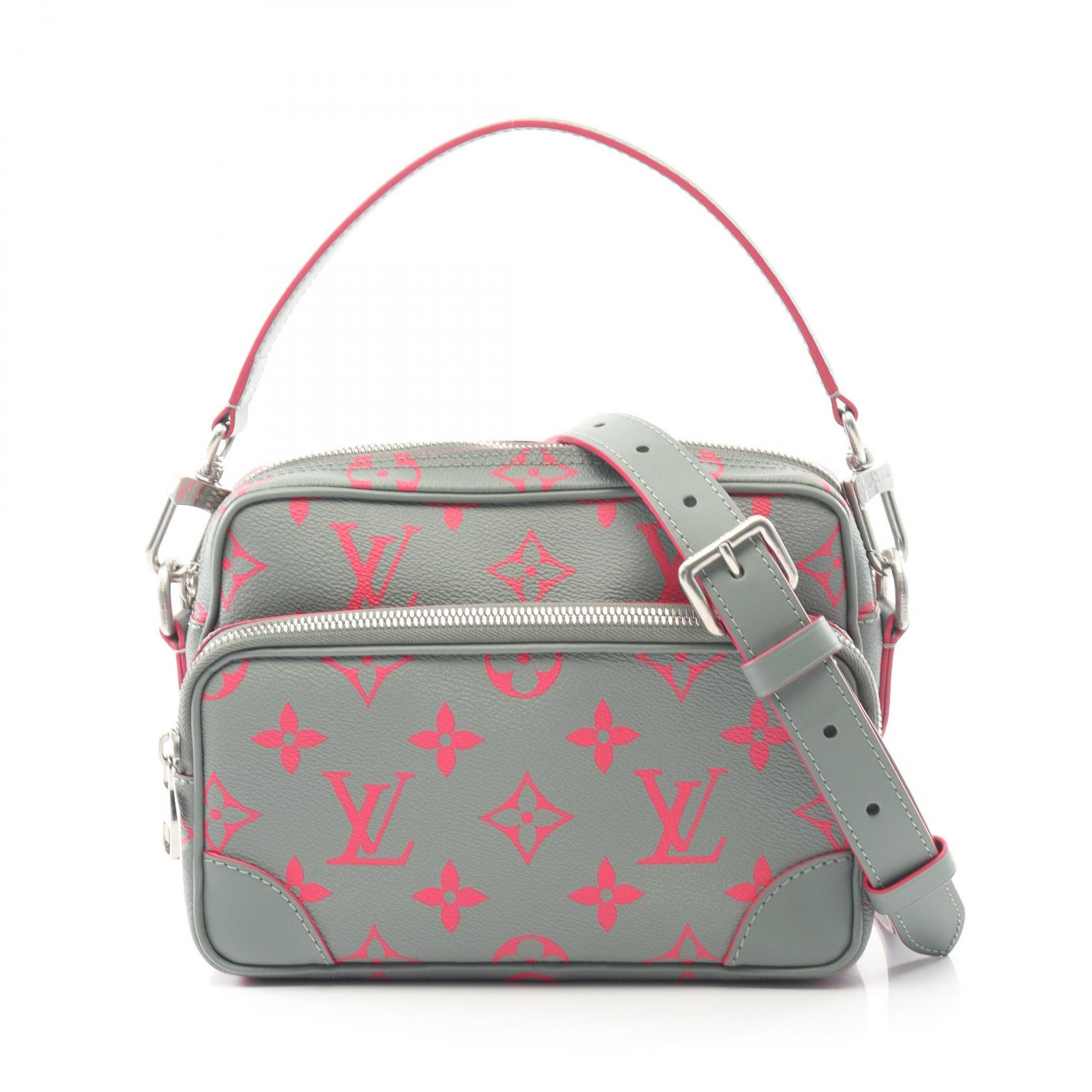 【10%OFFクーポン対象】ルイ・ヴィトン LOUIS VUITTON ナイル モノグラムグロウ ハンドバッグ バッグ PVCコーティングキャンバス レザー メンズ グレー系 M15024 【中古】