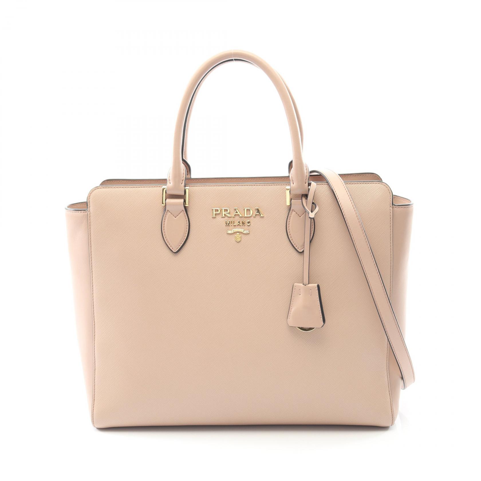 【15%OFFクーポン 7/26 9:59〆】プラダ PRADA トートバッグ バッグ サフィアーノレザー レディース ピンク系 【中古】｜Brandoff銀座