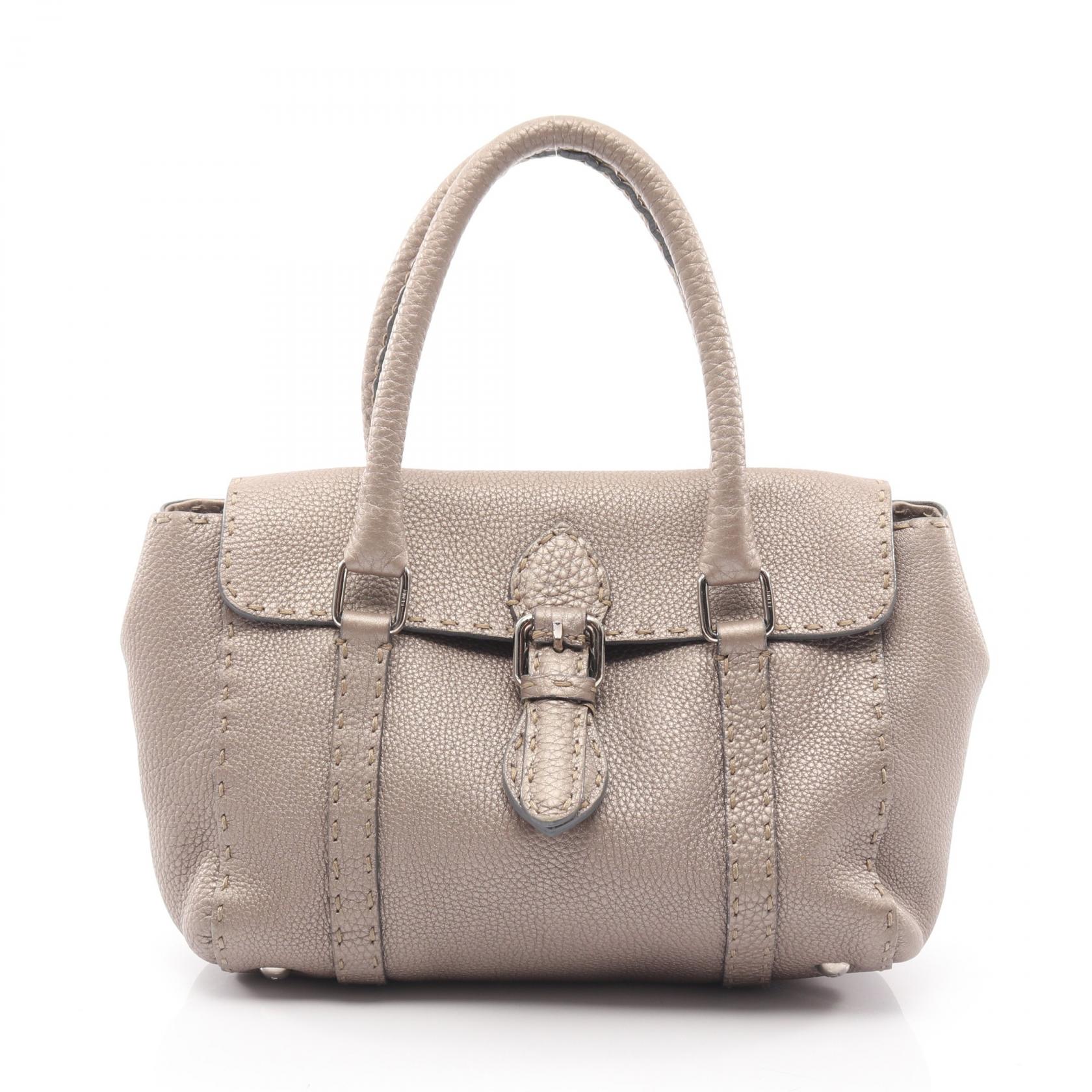 【15%OFFクーポン 7/26 9:59〆】フェンディ FENDI セレリア ミニリンダ ハンドバッグ バッグ レザー レディース ベージュ系 【中古】|Brandoff銀座