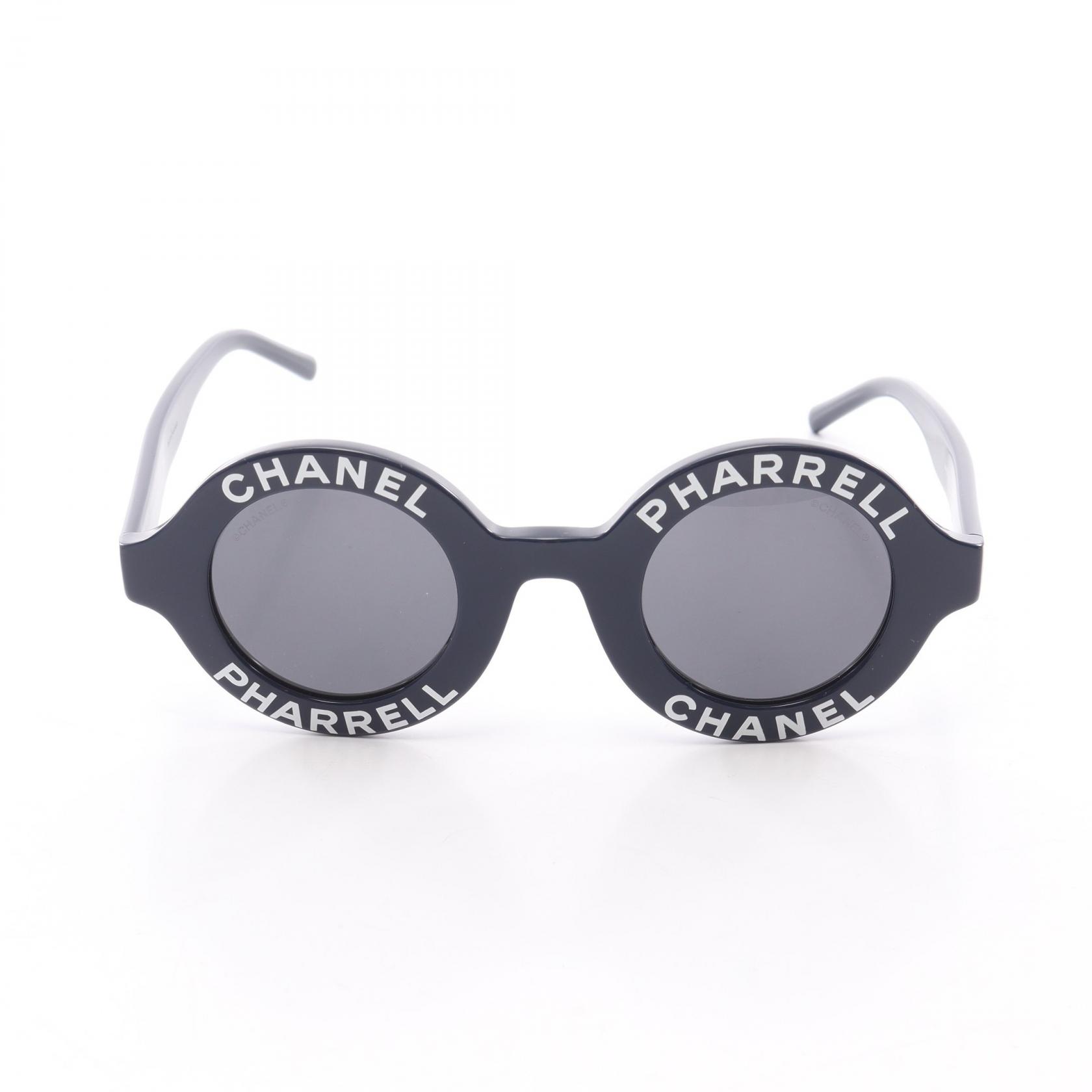 【10%OFFクーポン 7/26 9:59〆】 シャネル CHANEL CHANEL × PHARRELL サングラス 衣料品 プラスチック メンズ レディース ネイビー系 / ホワイト系 【中古】|Brandoff銀座
