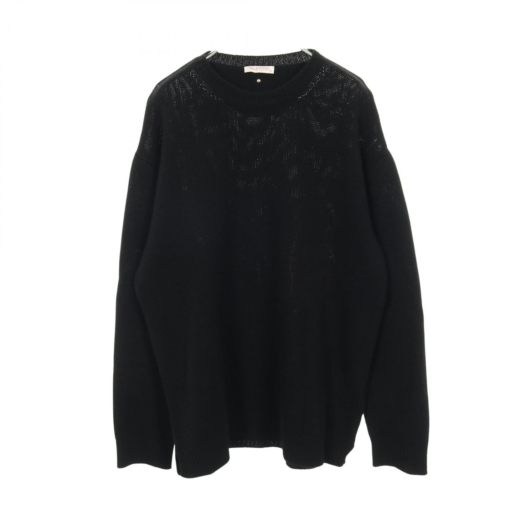 【5%OFFクーポン×ポイント5倍】ヴァレンチノ Valentino ニット 衣料品 トップス カシミヤ メンズ ブラック系 【中古】