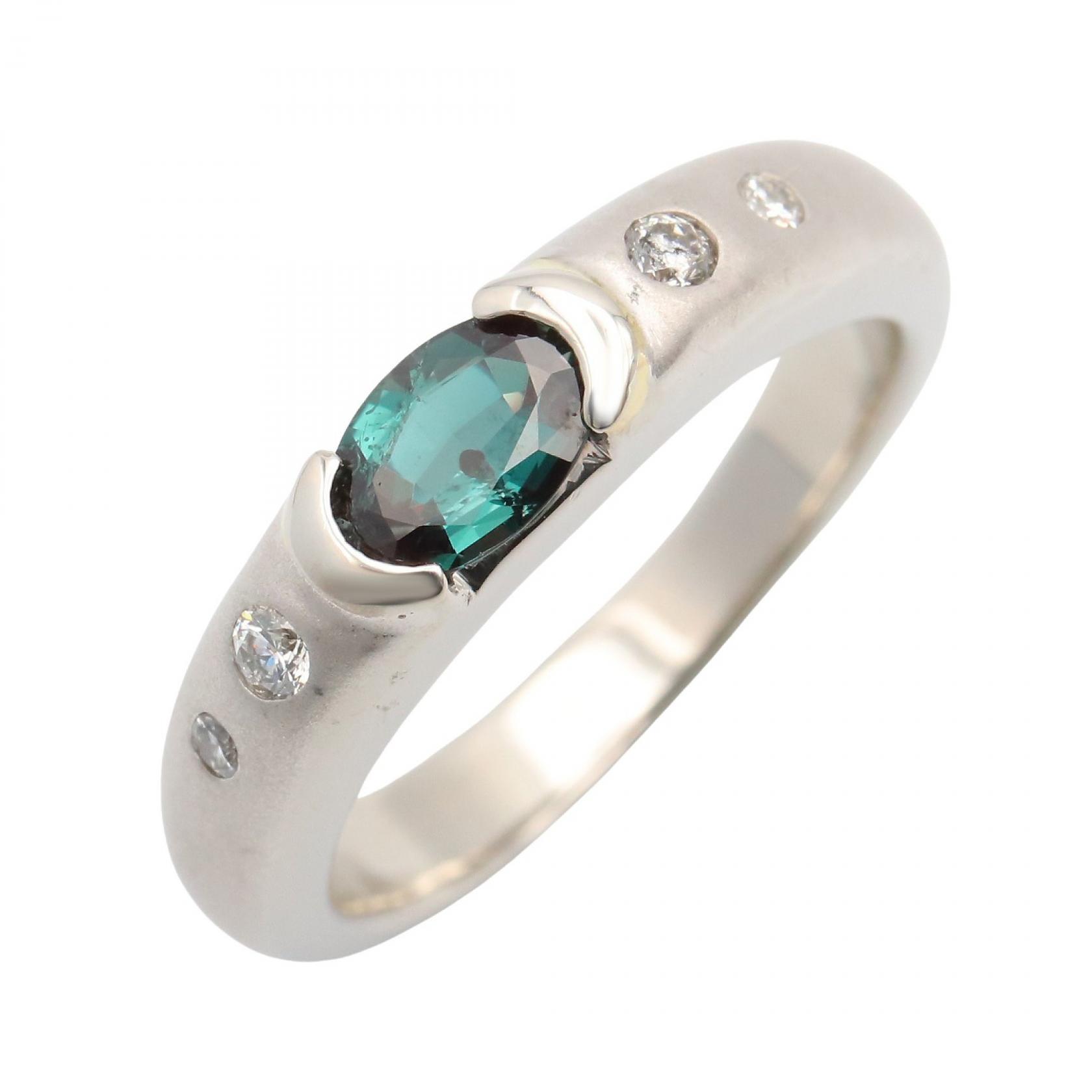 【10%OFFクーポン対象】ジュエリー JEWELRY アレキサンドライト リング リング・指輪 ジュエリー Pt900プラチナ ダイヤモンド アレキサンドライト レディース グリーン系 / クリア系 / シルバー系 ｱﾚｷｻﾝﾄﾞﾗｲﾄ 9.4g 【中古】