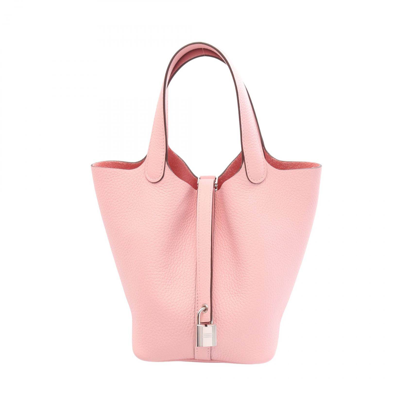【5%OFFクーポン×ポイント5倍】エルメス HERMES ピコタンロックPM ハンドバッグ バッグ レザー トリヨンクレマンス トリヨンクレマンス レディース ピンク系 【中古】