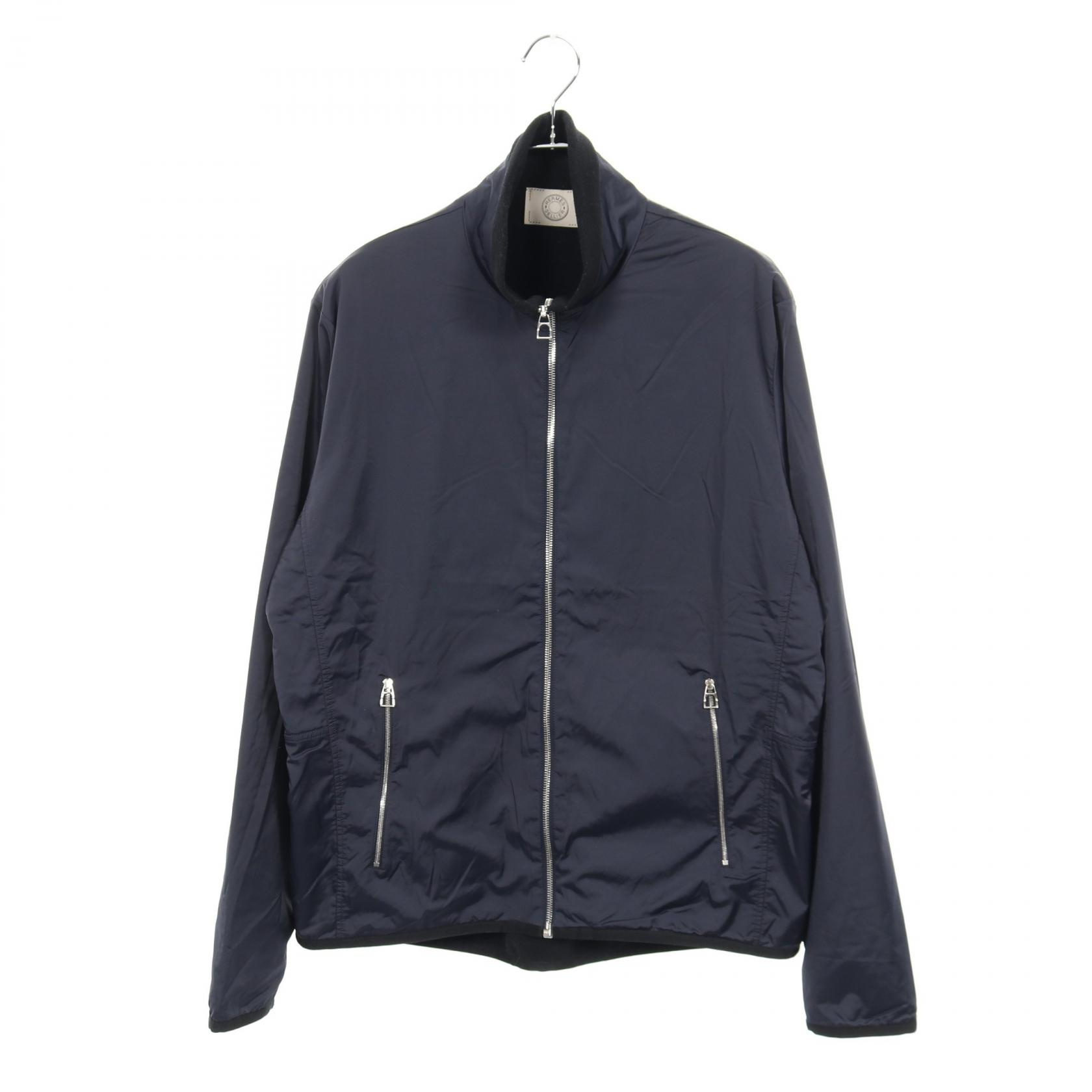 【P5倍×5%OFFクーポン】エルメス HERMES ウォームアップ 衣料品 アウター ナイロン メンズ ネイビー系 800165E 【中古】