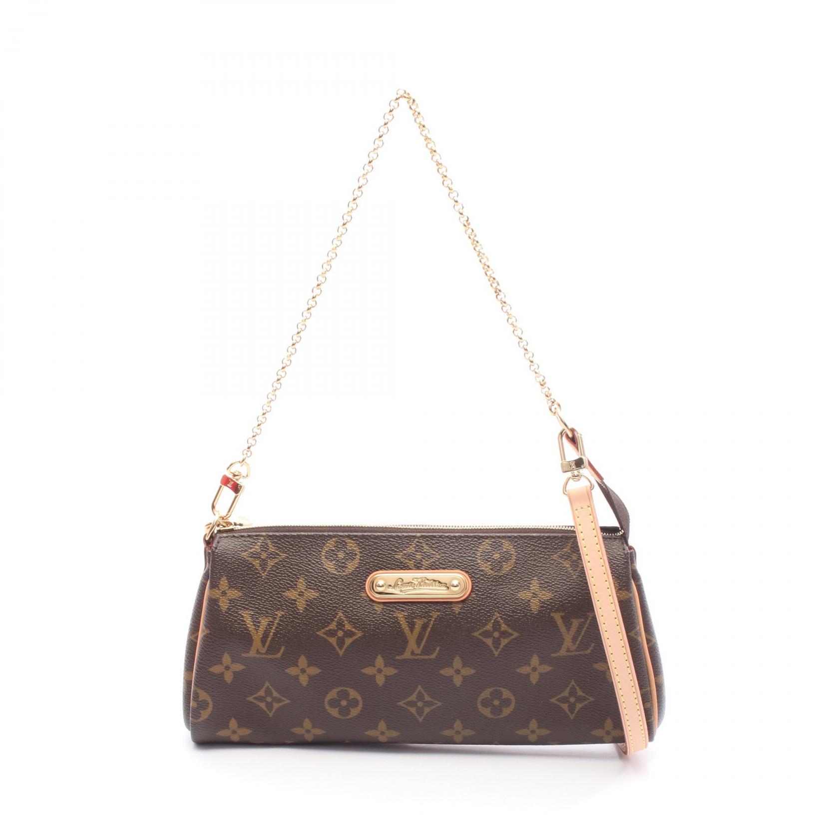 【2万円OFFクーポン対象】ルイ・ヴィトン LOUIS VUITTON エヴァ ショルダーバッグ バッグ PVCコーティングキャンバス レザー モノグラム レディース ブラウン系 M95567 【中古】