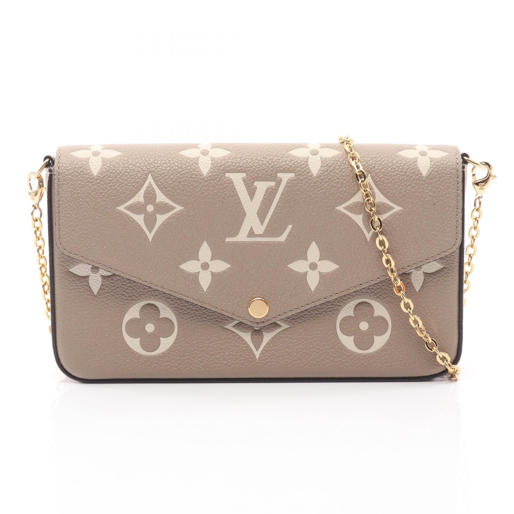 【2万円OFFクーポン対象】ルイ・ヴィトン LOUIS VUITTON ポシェット フェリシー ショルダーバッグ バッグ レザー モノグラム・アンプラント レディース ベージュ系 M69977 【中古】
