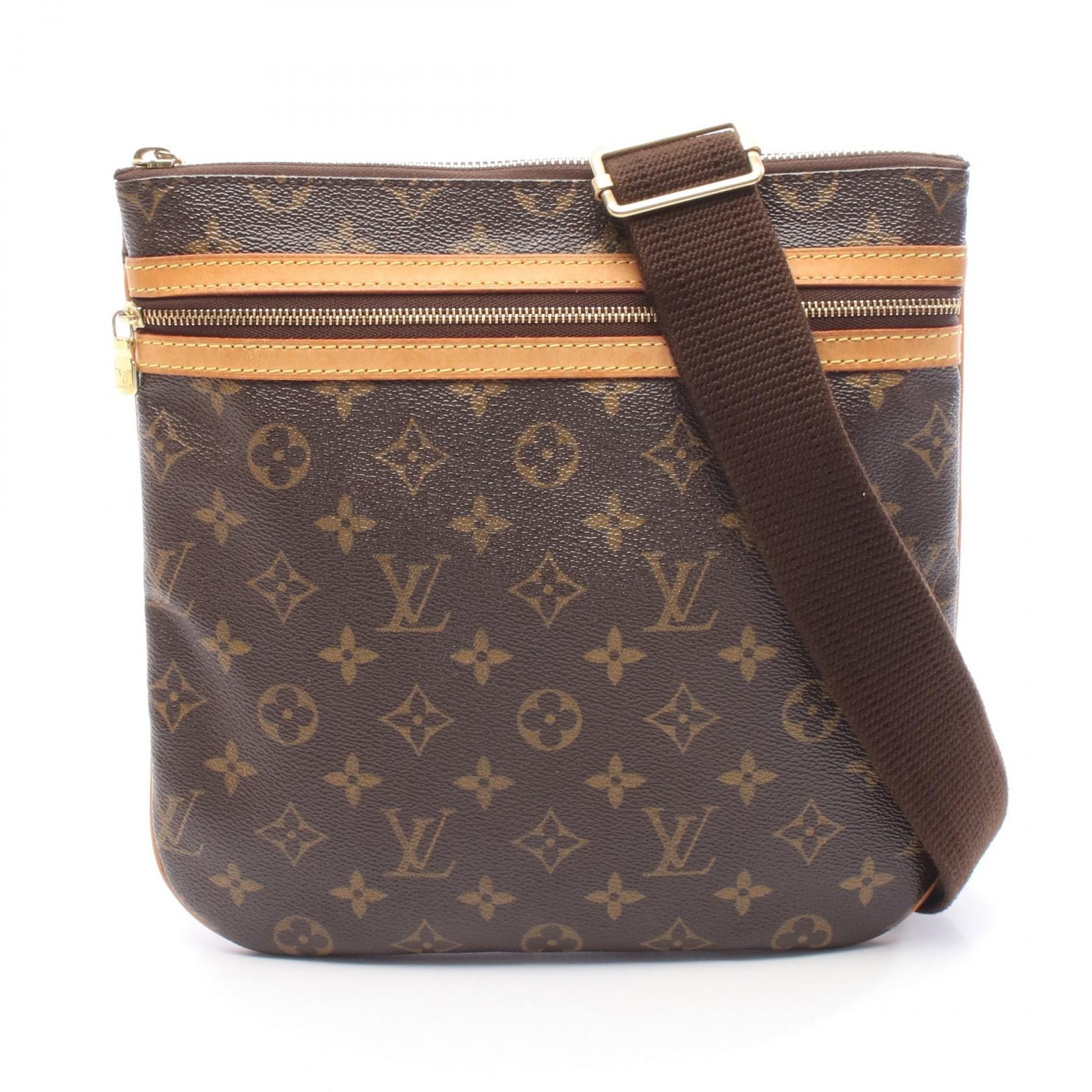 【5%OFFクーポン×ポイント5倍】ルイ・ヴィトン LOUIS VUITTON ポシェットボスフォール ショルダーバッグ バッグ PVCコーティングキャンバス レザー モノグラム レディース ブラウン系 M40044 【中古】