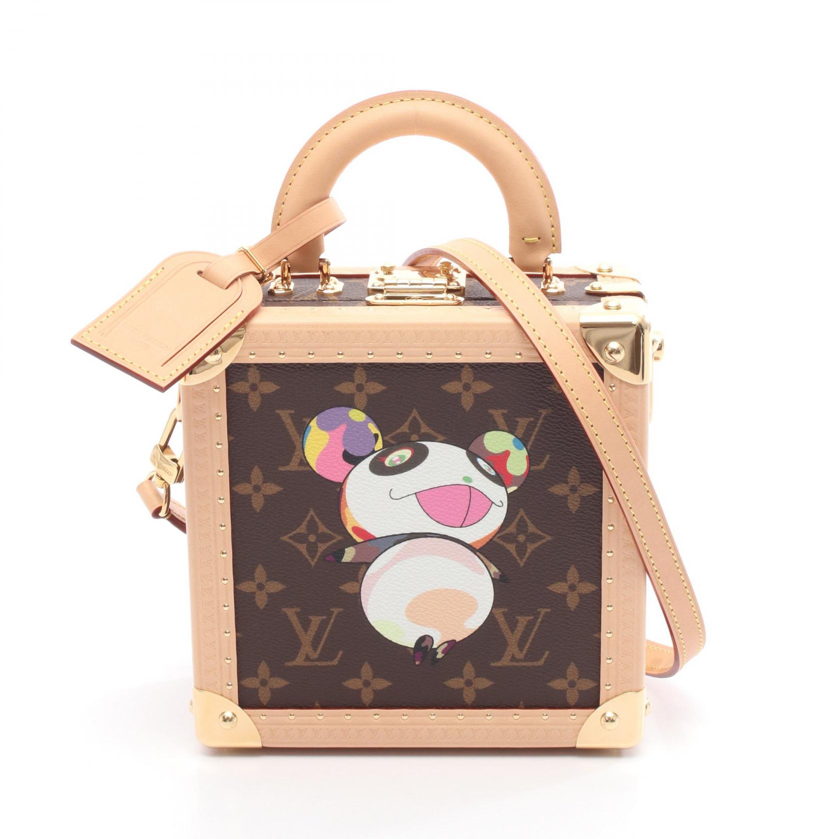 【10%OFFクーポン対象】ルイ・ヴィトン LOUIS VUITTON LOUIS VUITTON × TM ミニ スクエアトランク モノグラムパンダ ハンドバッグ バッグ PVCコーティングキャンバス レザー モノグラム レディース ブラウン系 M13127 【中古】