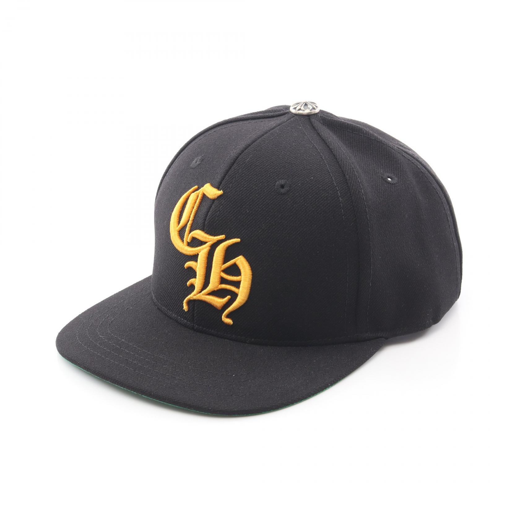 【P5倍×5%OFFクーポン】クロムハーツ CHROME HEARTS キャップ 帽子 ポリエステル メンズ ブラック系 【中古】