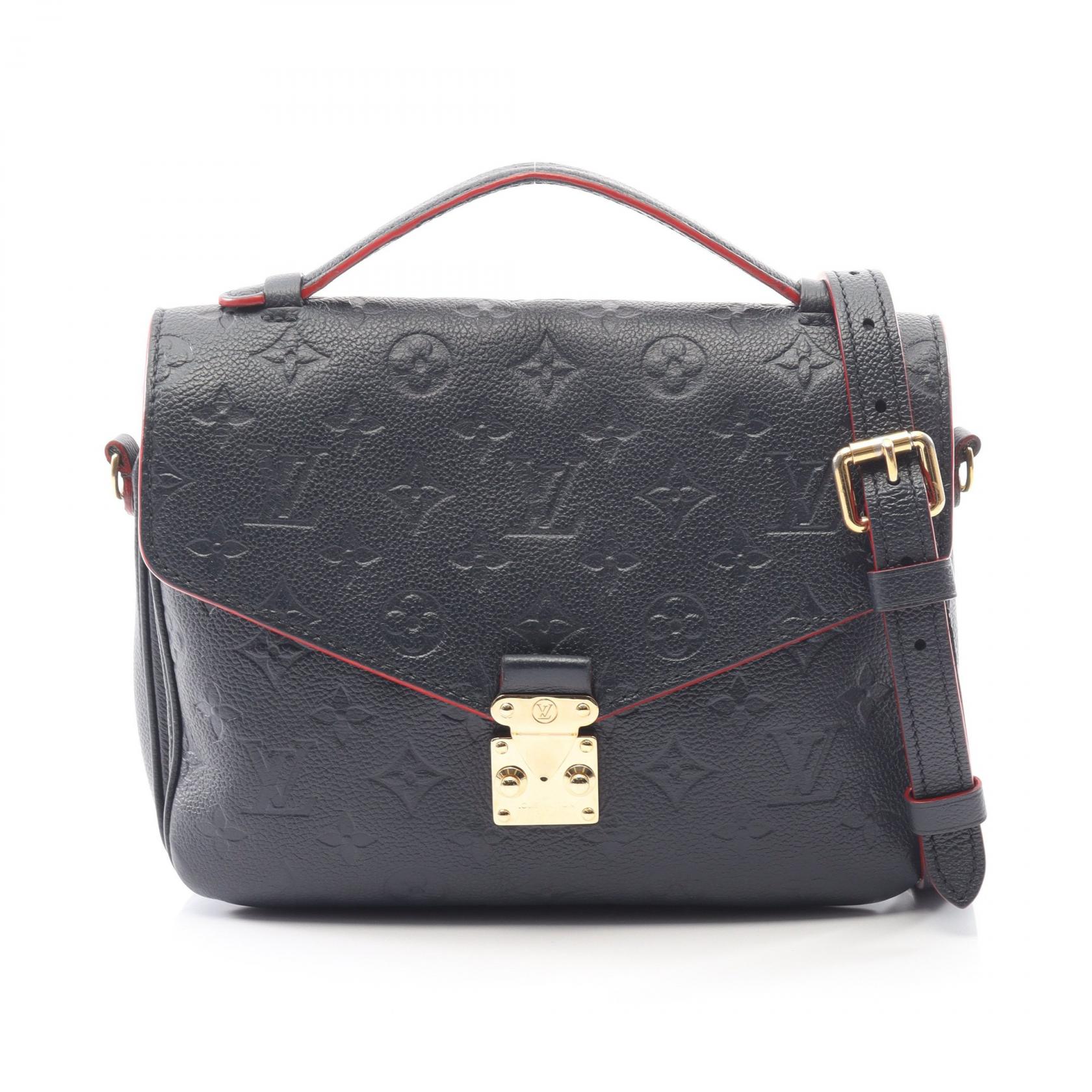 ルイ・ヴィトン LOUIS VUITTON ポシェット メティス ハンドバッグ バッグ レザー モノグラム・アンプラント レディース ネイビー系 M44071 【中古】