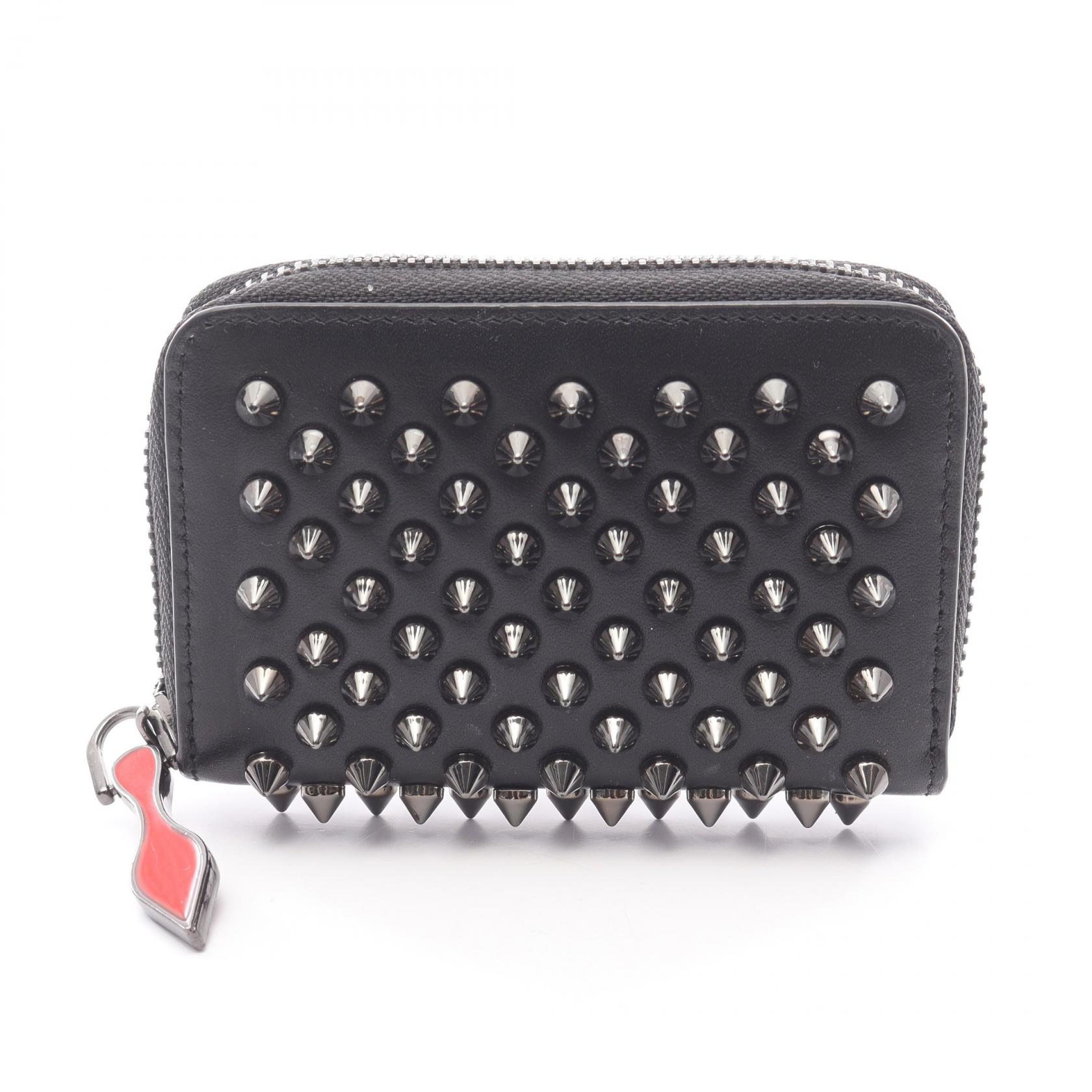 クリスチャンルブタン Christian Louboutin PANETTONE パネトーネ コインケース 財布 レザー レディース ブラック系 【中古】