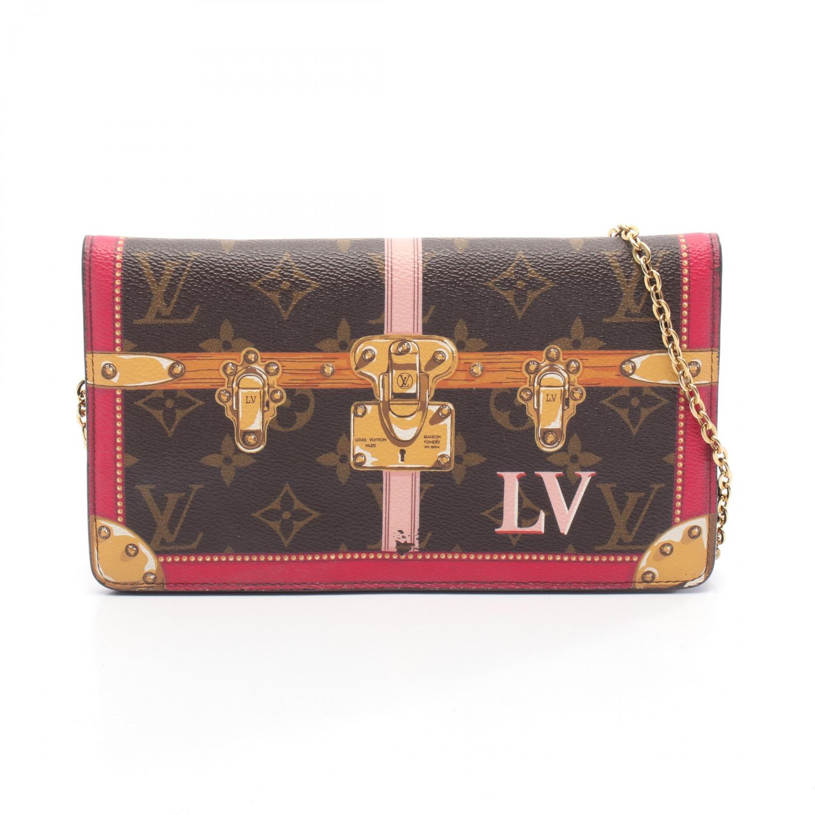 【5%OFFクーポン×ポイント5倍】ルイ・ヴィトン LOUIS VUITTON ポシェット ウィークエンド ショルダーバッグ バッグ PVCコーティングキャンバス モノグラム レディース ブラウン系 / ピンク系 / マルチカラー M62456 【中古】