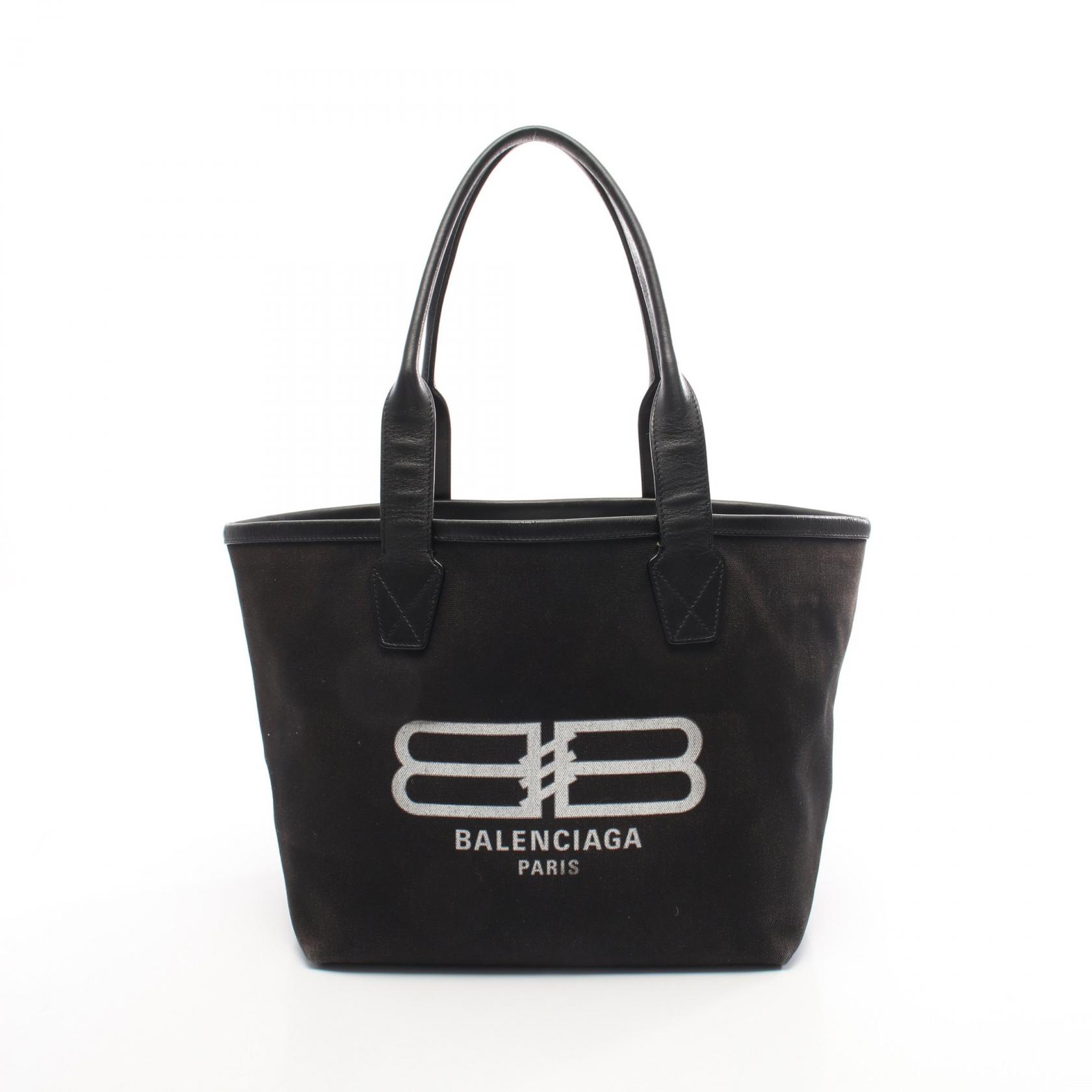 バレンシアガ BALENCIAGA ジャンボ トートバッグ バッグ キャンバス レディース ブラック系 692068 【中古】