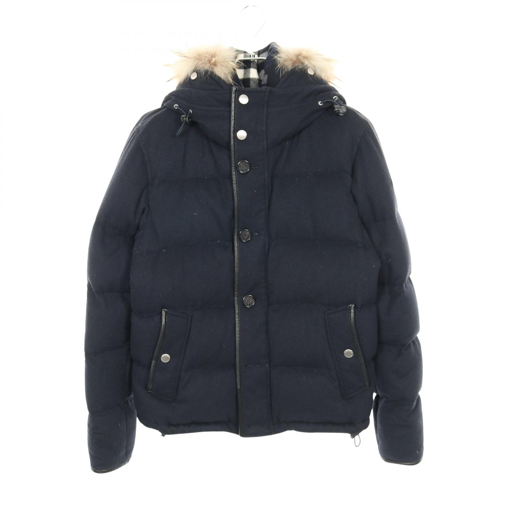 【4時間限定！ポイント10倍 】4/13 20時～23:59／バーバリー BURBERRY ダウンジャケット 衣料品 アウター カシミヤ メンズ ネイビー系 4033531 【中古】