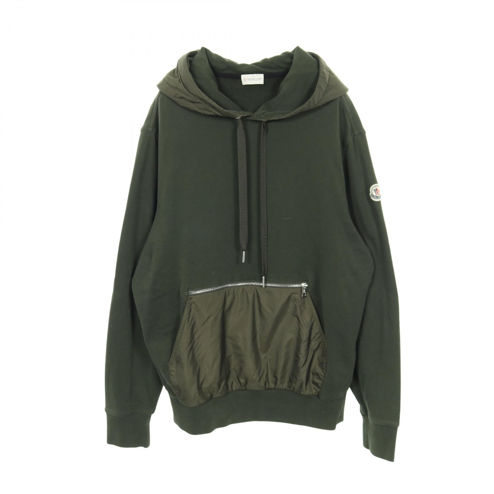 【5%OFFクーポン×ポイント5倍】モンクレール MONCLER パーカー 衣料品 トップス コットン ナイロン メンズ カーキ系 8G00004 【中古】
