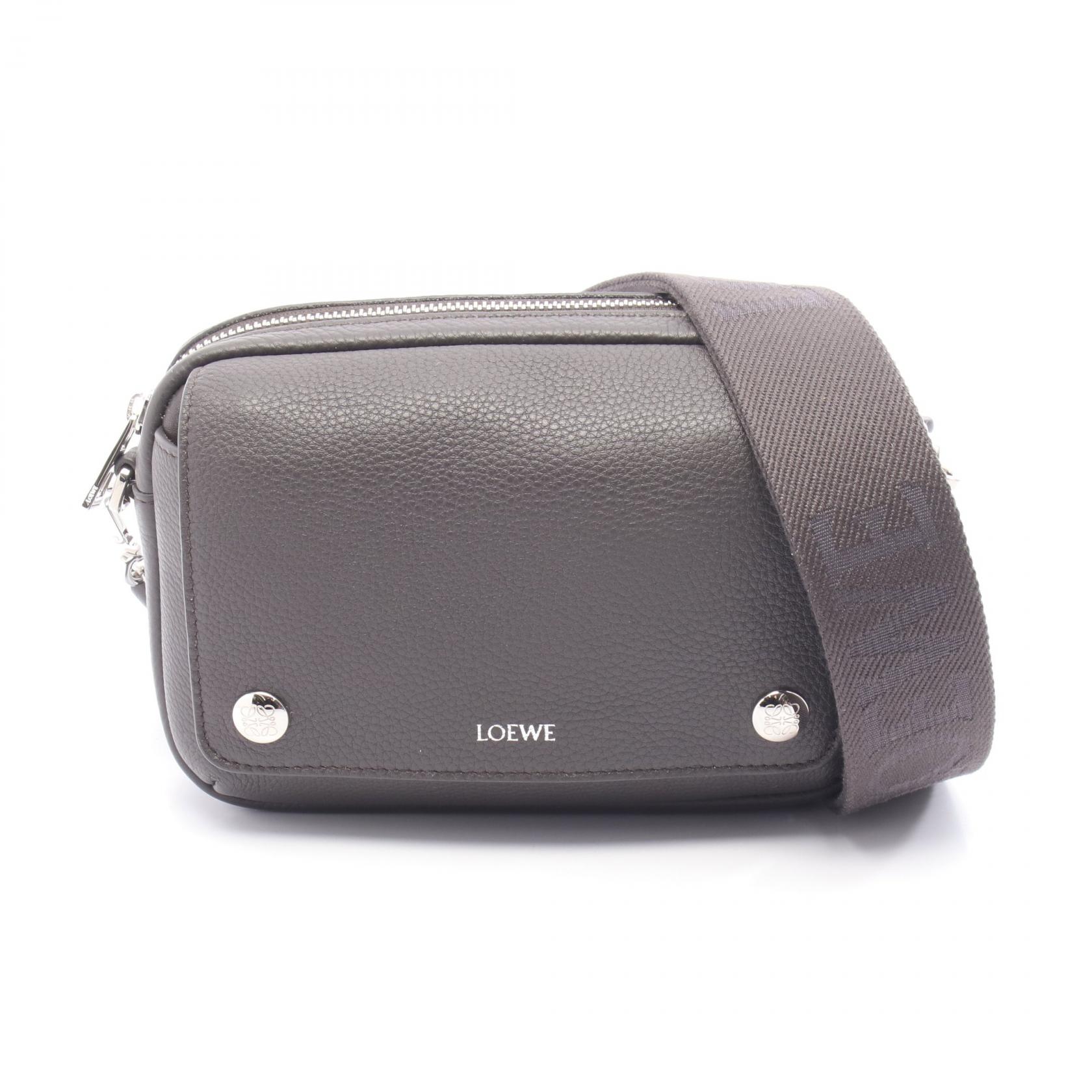 【P5倍×5%OFFクーポン】ロエベ LOEWE ペブル メッセンジャーバッグ スモール ショルダーバッグ バッグ レザー メンズ グレー系 BANBPCBX011220 【新品】