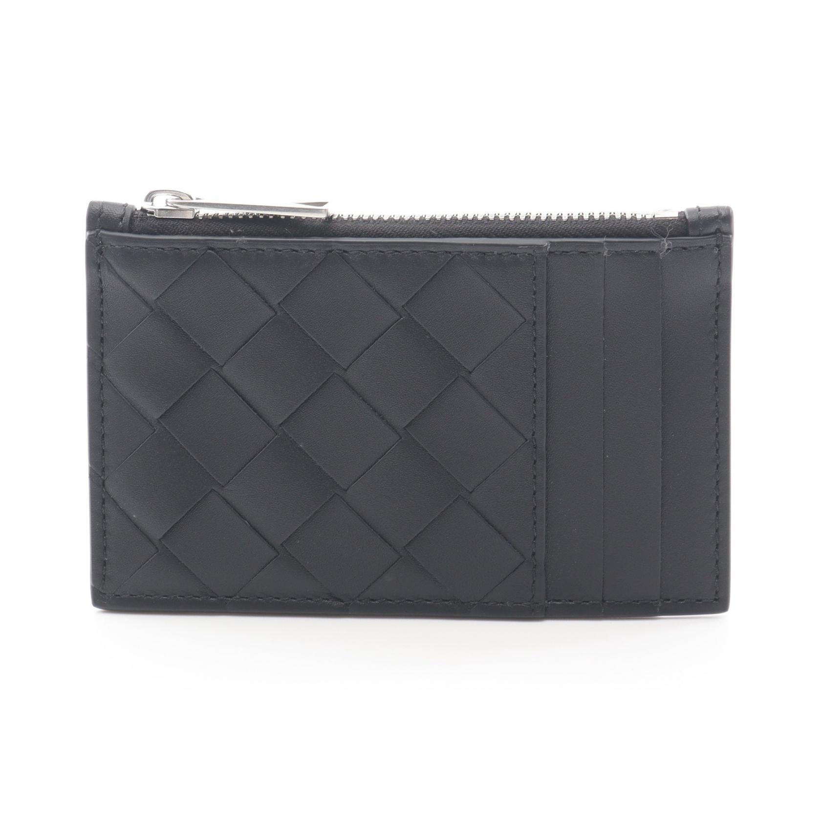 【5%OFFクーポン×ポイント5倍】ボッテガヴェネタ BOTTEGA VENETA イントレチャート フラグメントケース コインケース 財布 レザー メンズ ブラック系 814706VCPQ38803 【新品】