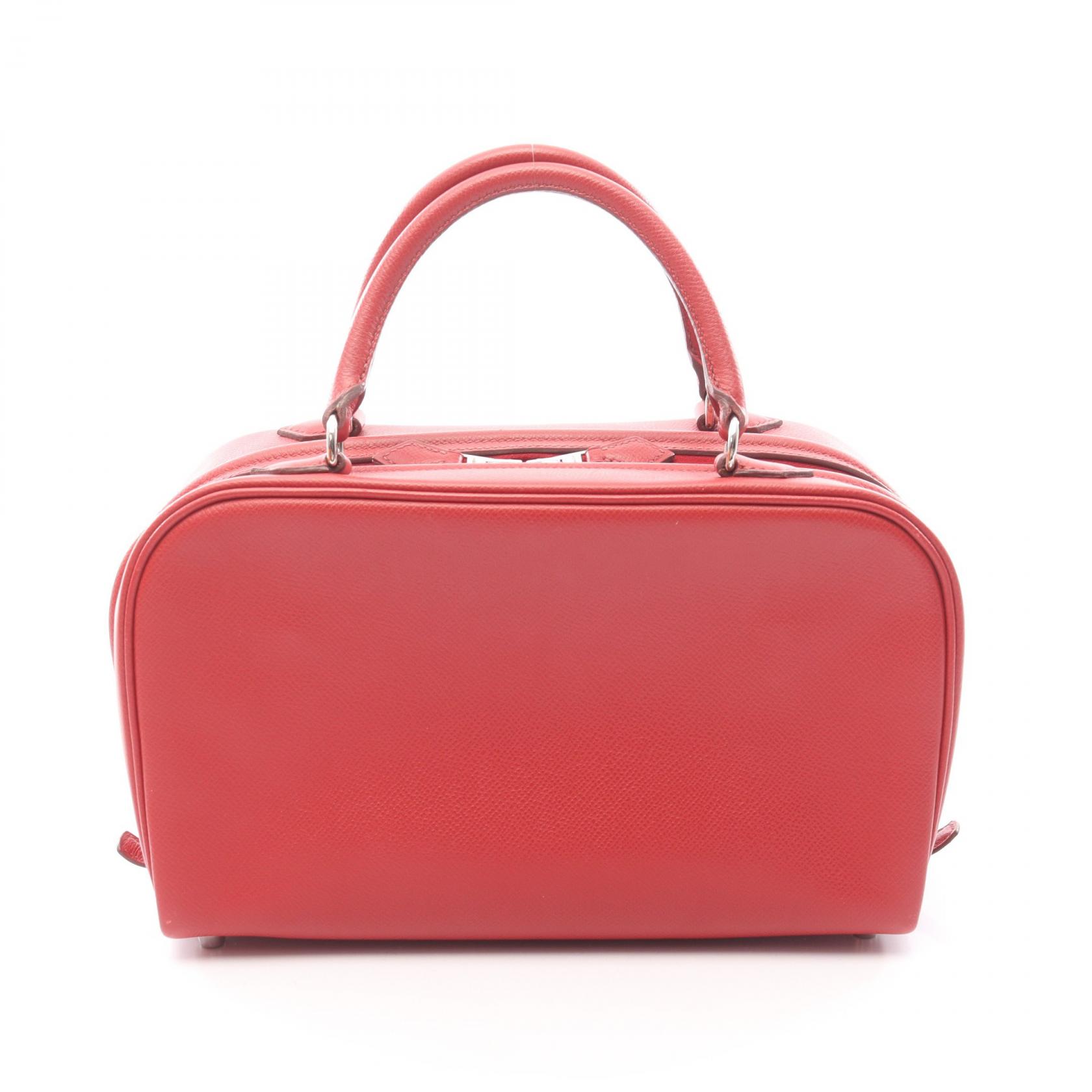 【P5倍×15%OFFクーポン】エルメス HERMES サックアンヴィ26 ハンドバッグ バッグ レザー ヴォーエプソン レディース レッド系 【中古】