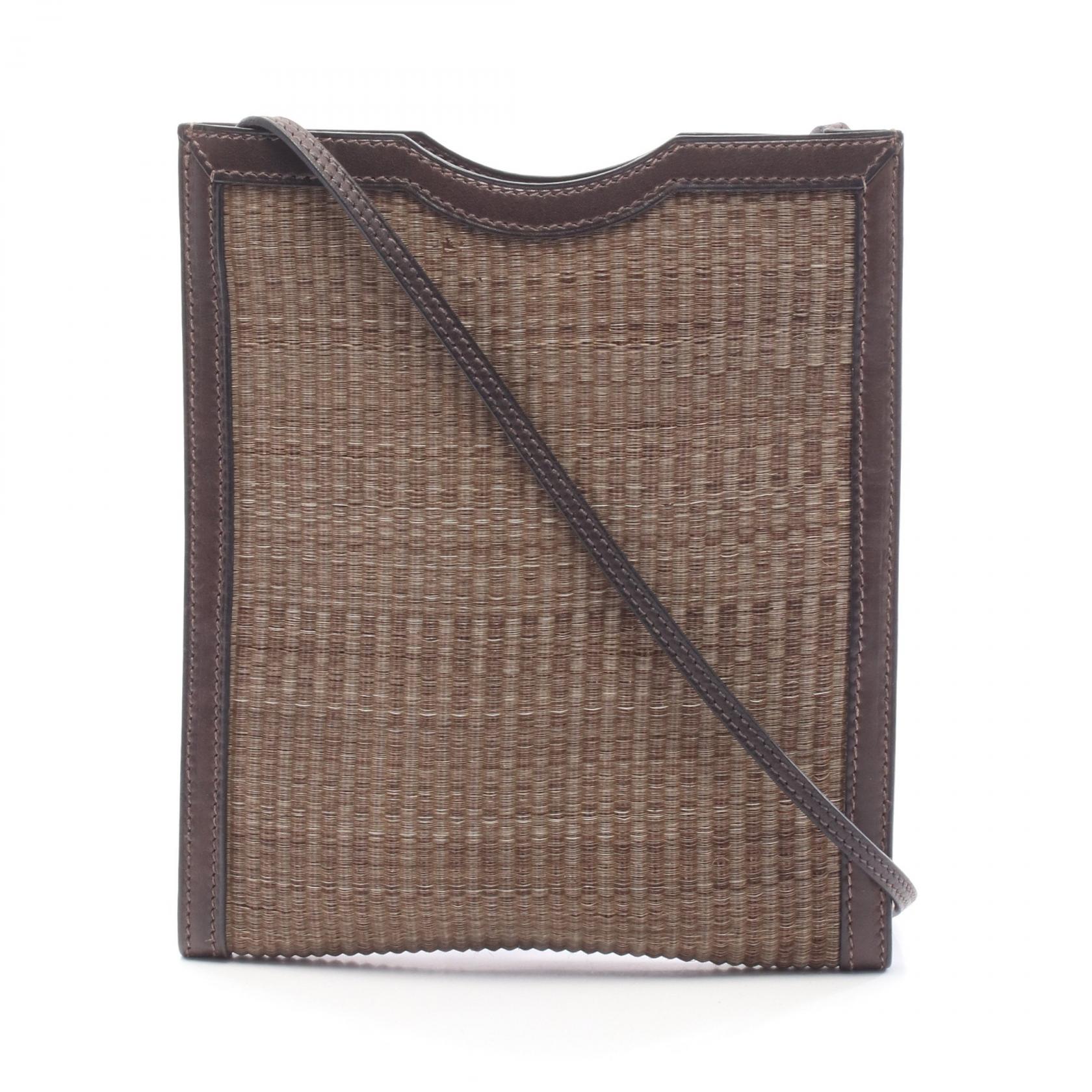 【15%OFFクーポン 7/26 9:59〆】エルメス HERMES オニメトゥ ショルダーバッグ バッグ レザー カーフ（牛革） ヴォーバレニア / クリノラン ヴォーバレニア レディース ブラウン系 【中古】｜Brandoff銀座 46,200円